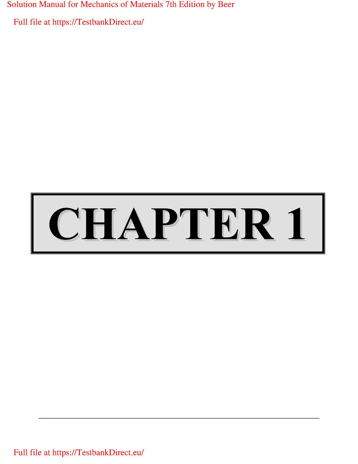 Solution Manual Chapter 1 - CCHHAAPPTTEERR 11 Full File At ...