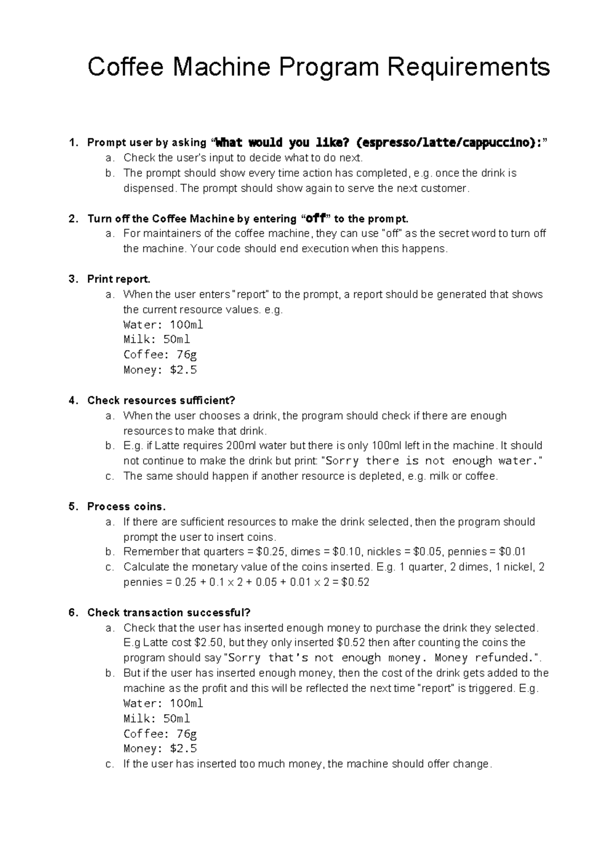 Coffee+Machine+Program+Requirements Coffee Machine Program