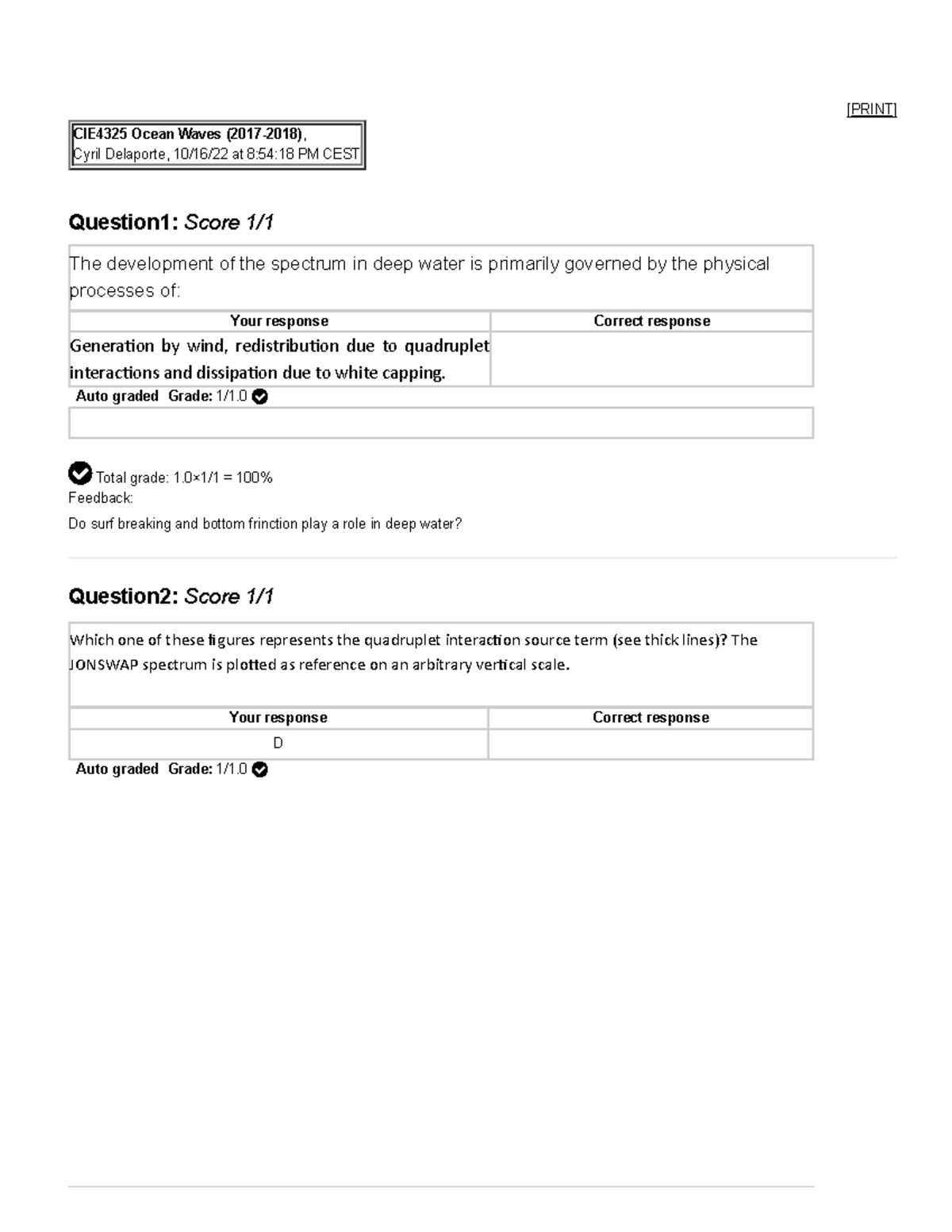 TUDelft - Exercise - Lecture 12 Online Questions - [PRINT] CIE4325 ...