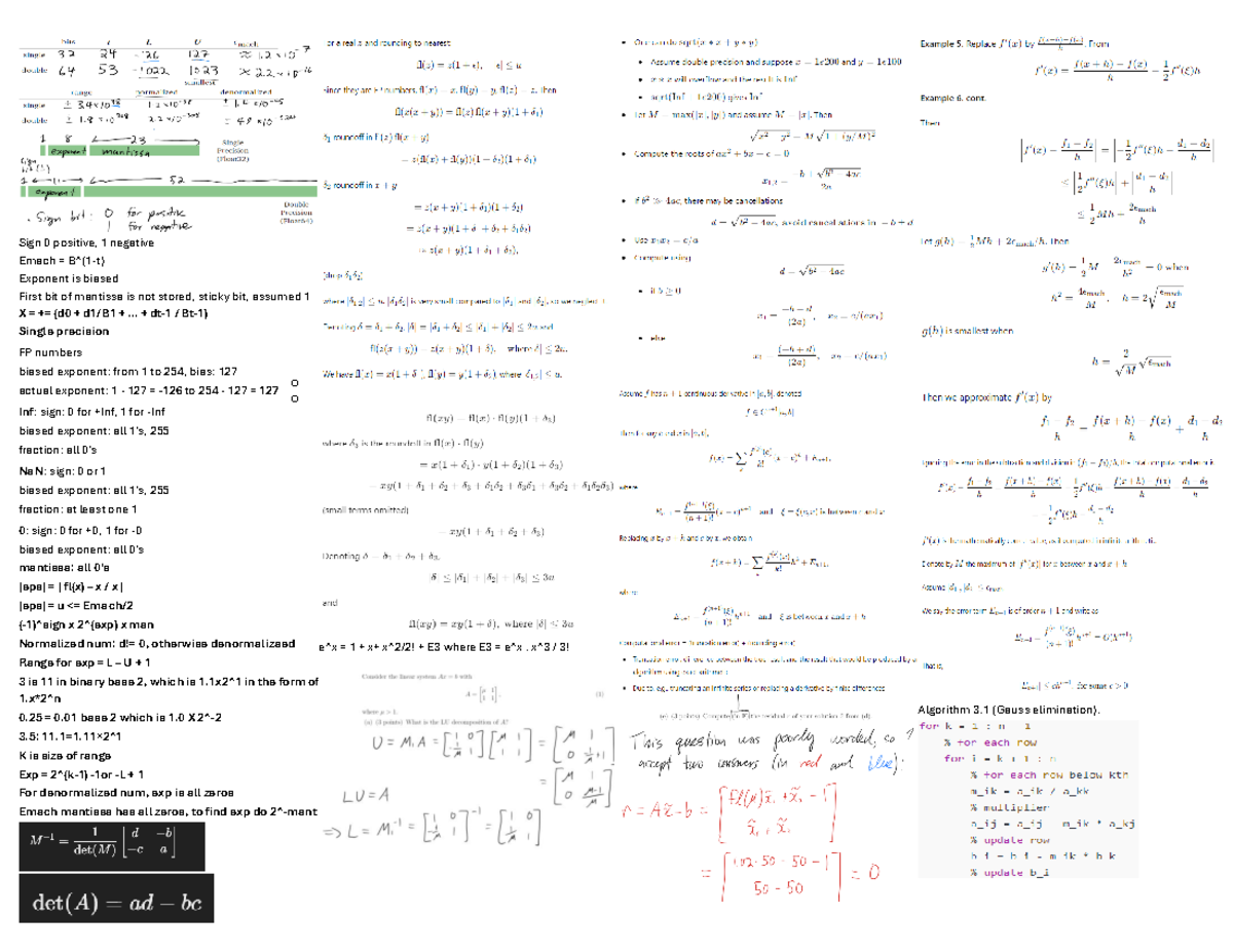 4x03 cheat sheet - Sign 0 positive, 1 negative Emach = B^(1-t) Exponent ...