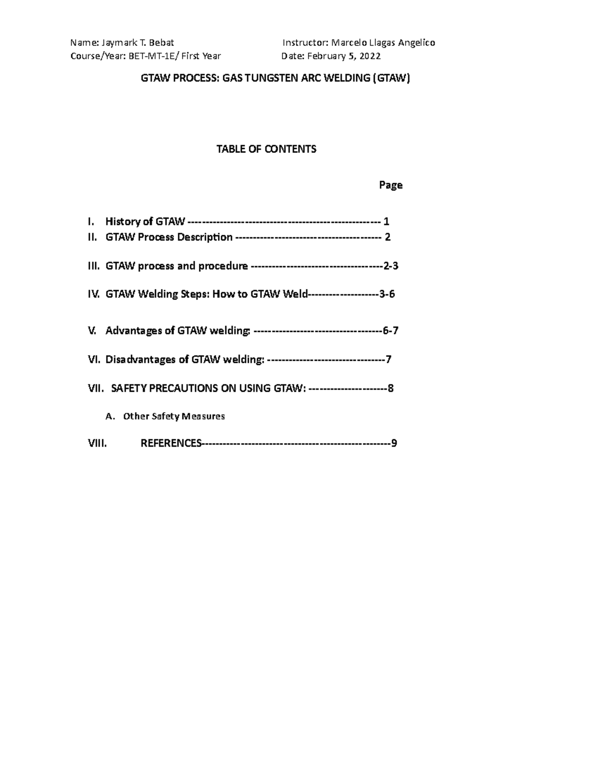 Gas Tungsten Arc Welding Processes (GTAW) - GTAW PROCESS: GAS TUNGSTEN ...