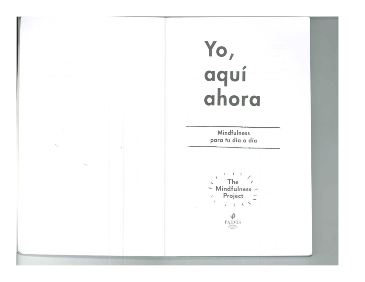 364663362 Yo Aqui y Ahora Mindfulness - Yo, aquí ahora Mindfulness para
