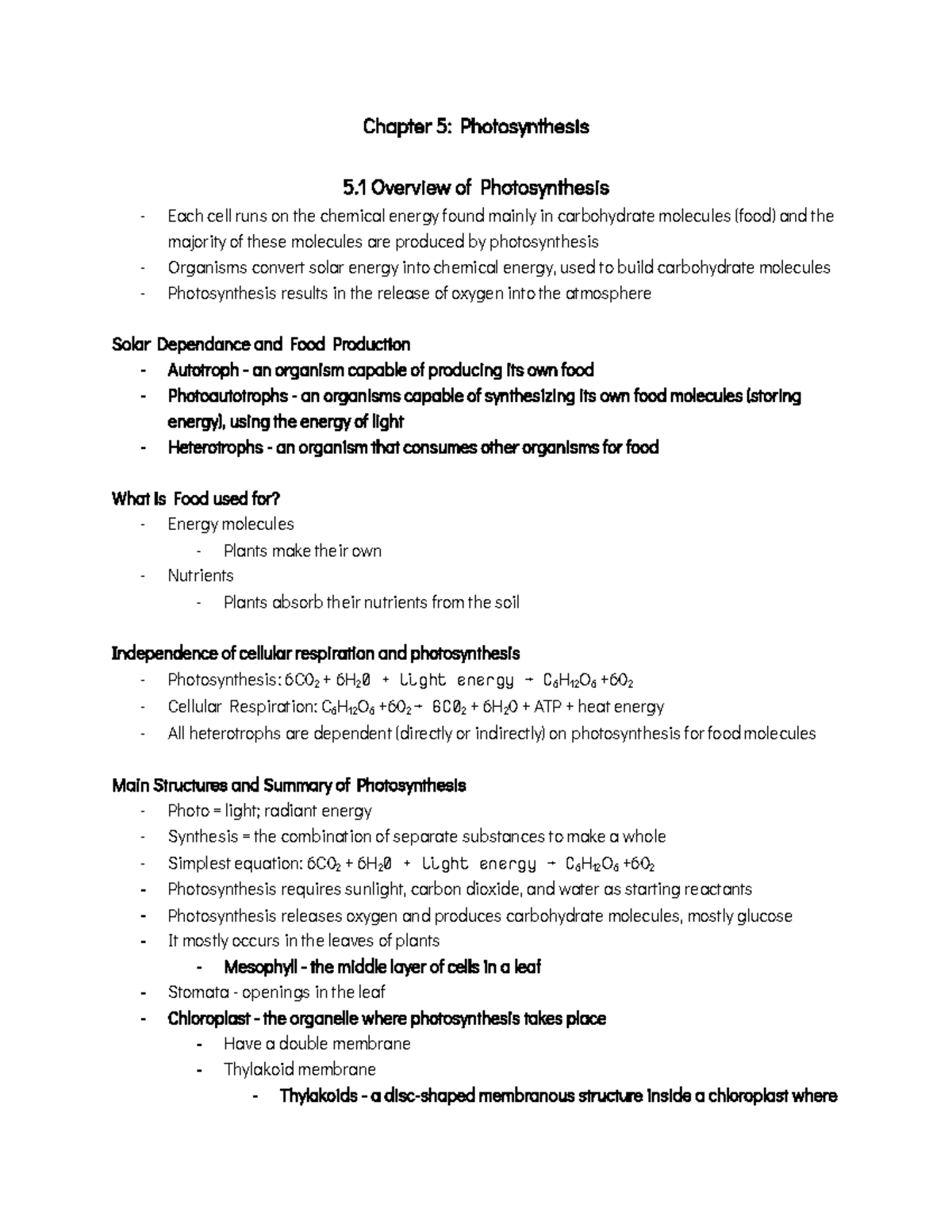 Lesson 16 - Principles of Biology - Chapter 5 : Photosynthesis 5 ...