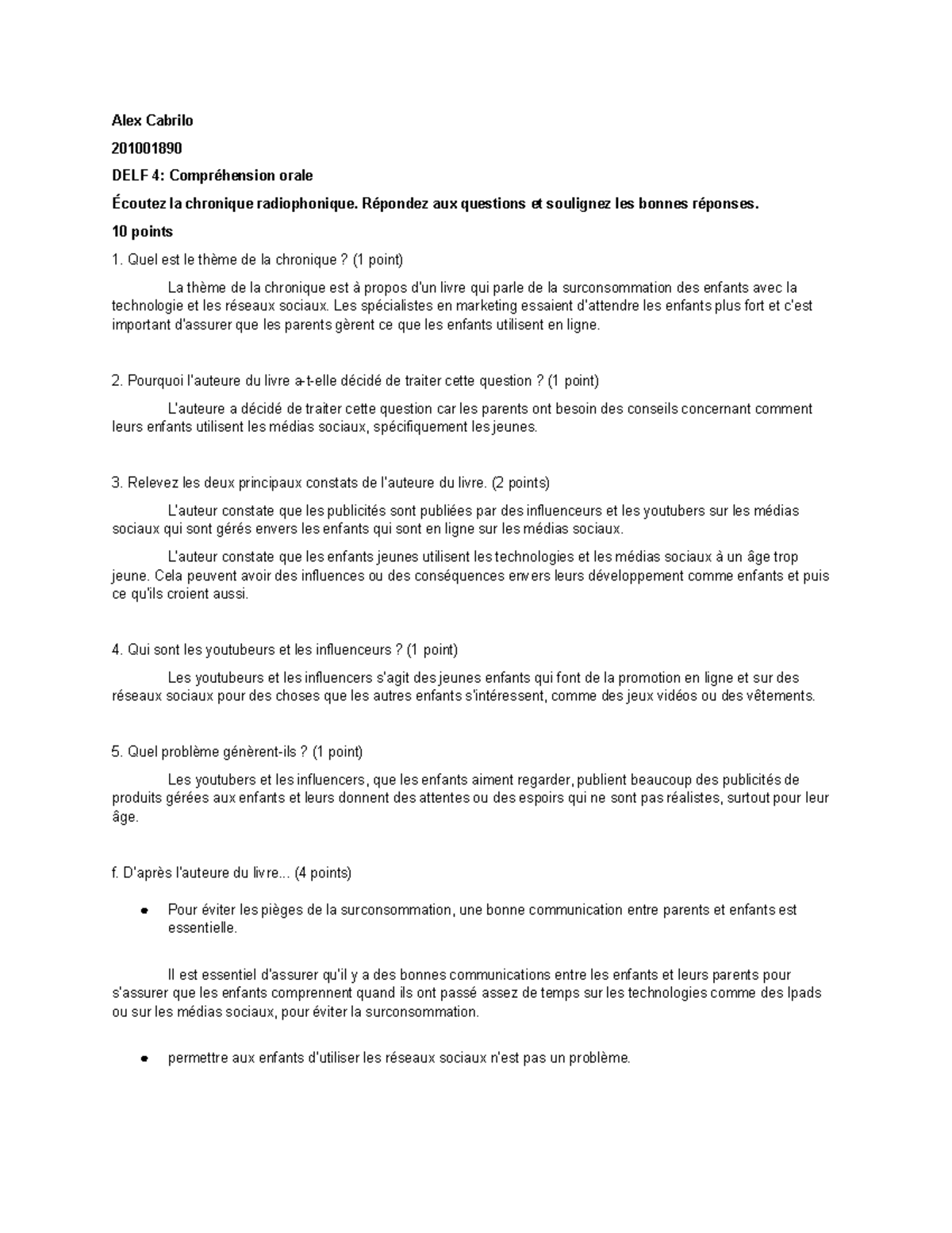 Delf 4 Ecoute document for the first delf lsitening exam - Alex Cabrilo ...