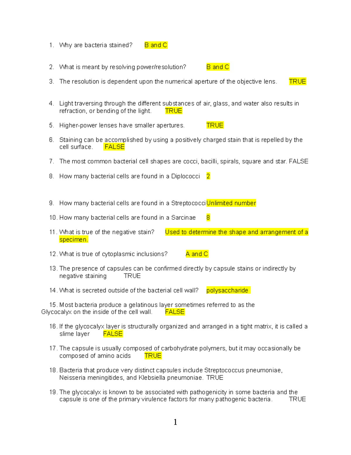 Lab Quiz 2 Questions And Answers - Why Are Bacteria Stained? B And C ...