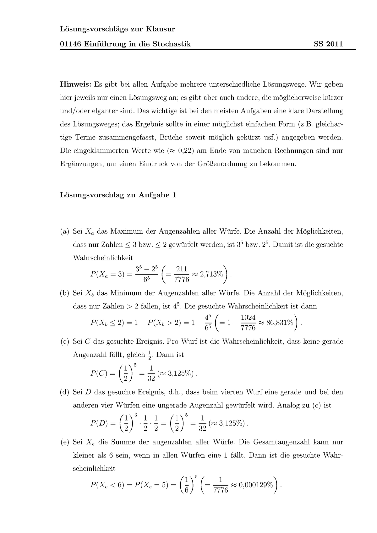 Klausur Gewöhnliche Differentialgleichungen - ̈ ̈ 01146 Einf ̈ Uhrung ...