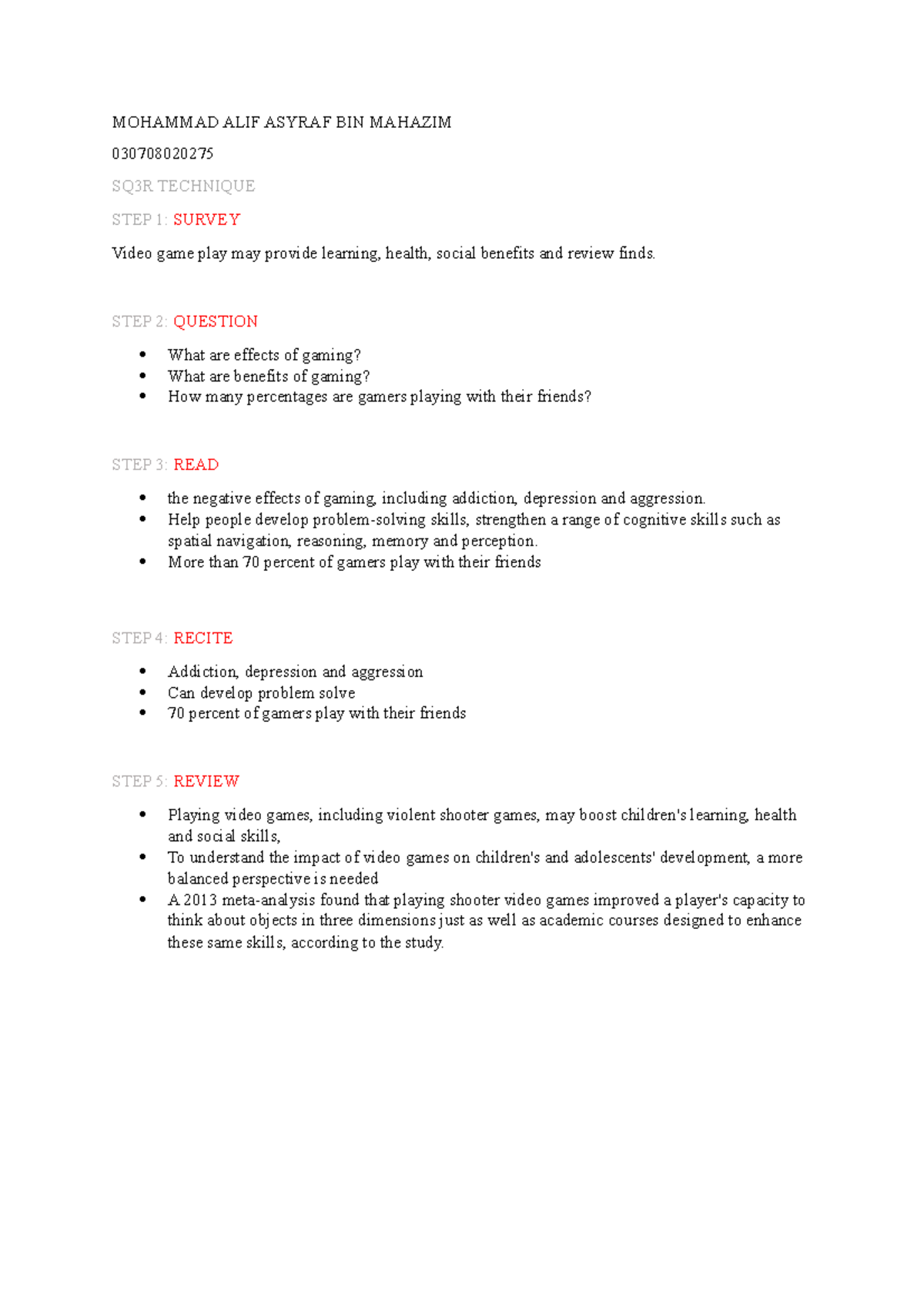 UED121 lecture notes - Study Skills - UiTM - Studocu