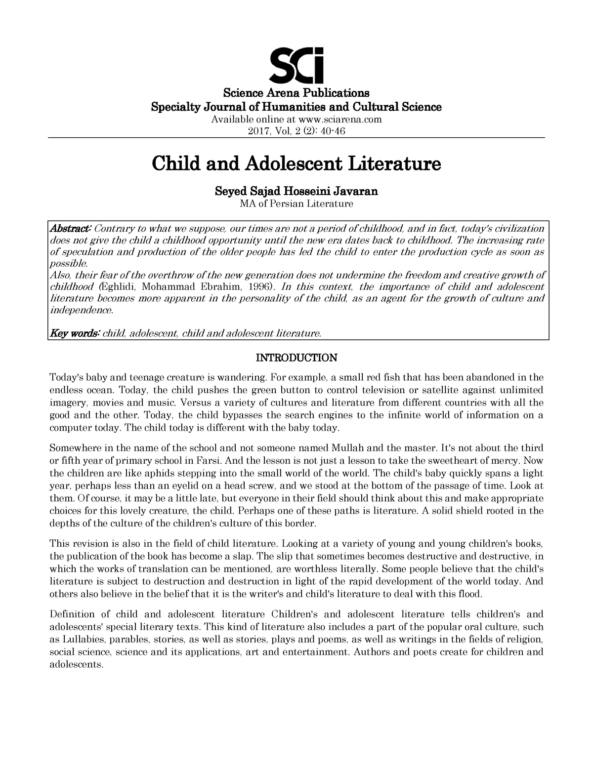 research literature and studies related to child and adolescent learners