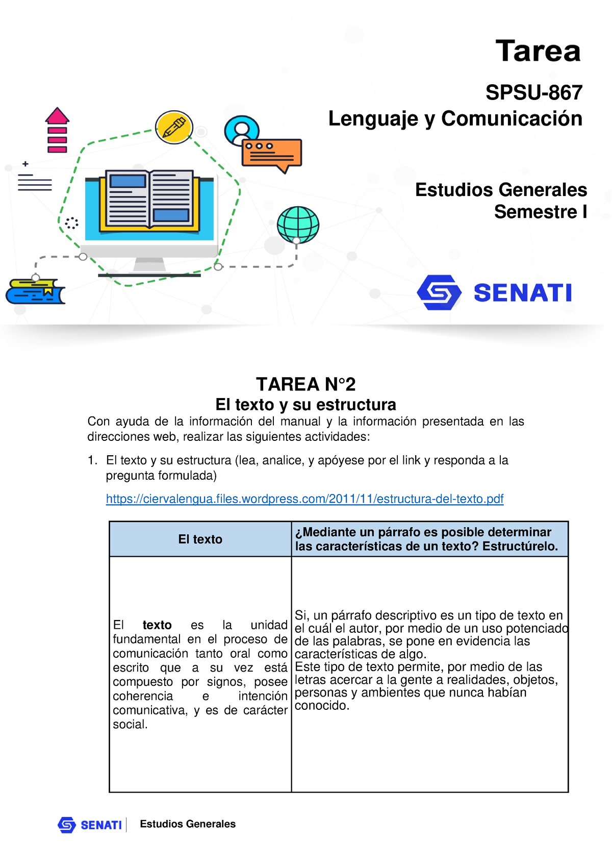 Tarea Unidad 2 - Espero Te Ayude - Lenguaje Y Comunicación Estudios ...