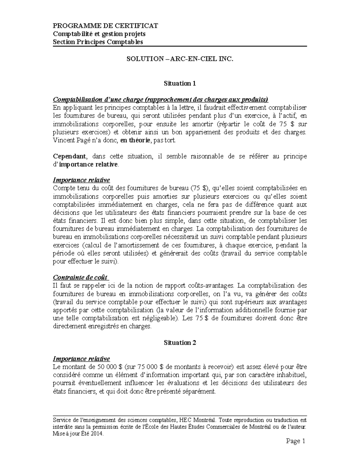 COMP C3 Arc en ciel Solution A2021 - PROGRAMME DE CERTIFICAT ...