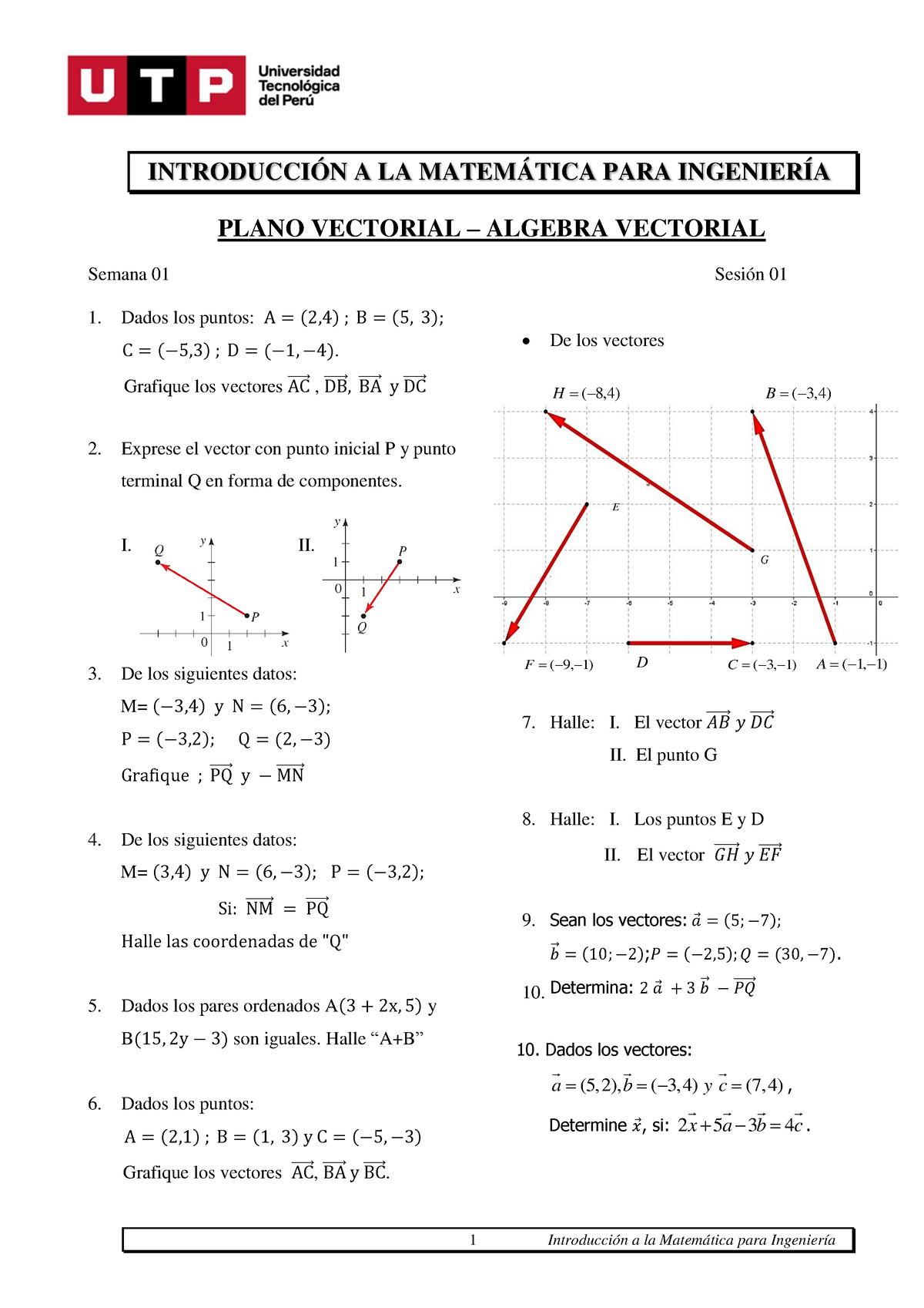 3.- S01.s1 - Resolver Ejercicios Plano Vectorial - Algebra Vectorial ...