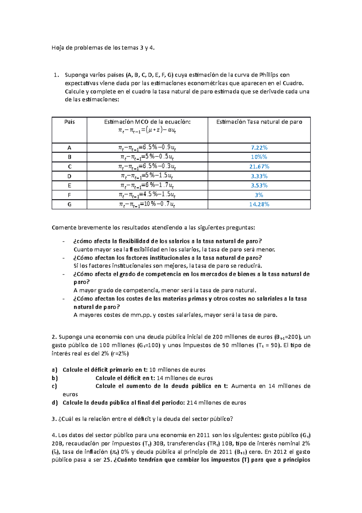 Macro Práctica 4 - Practica Modelo Mundell Fleming - Hoja De Problemas ...