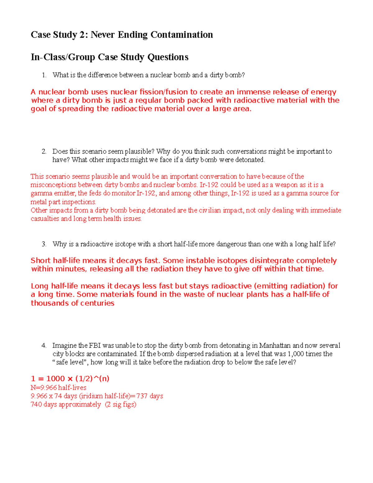 case study #2 midwestern lake answer key