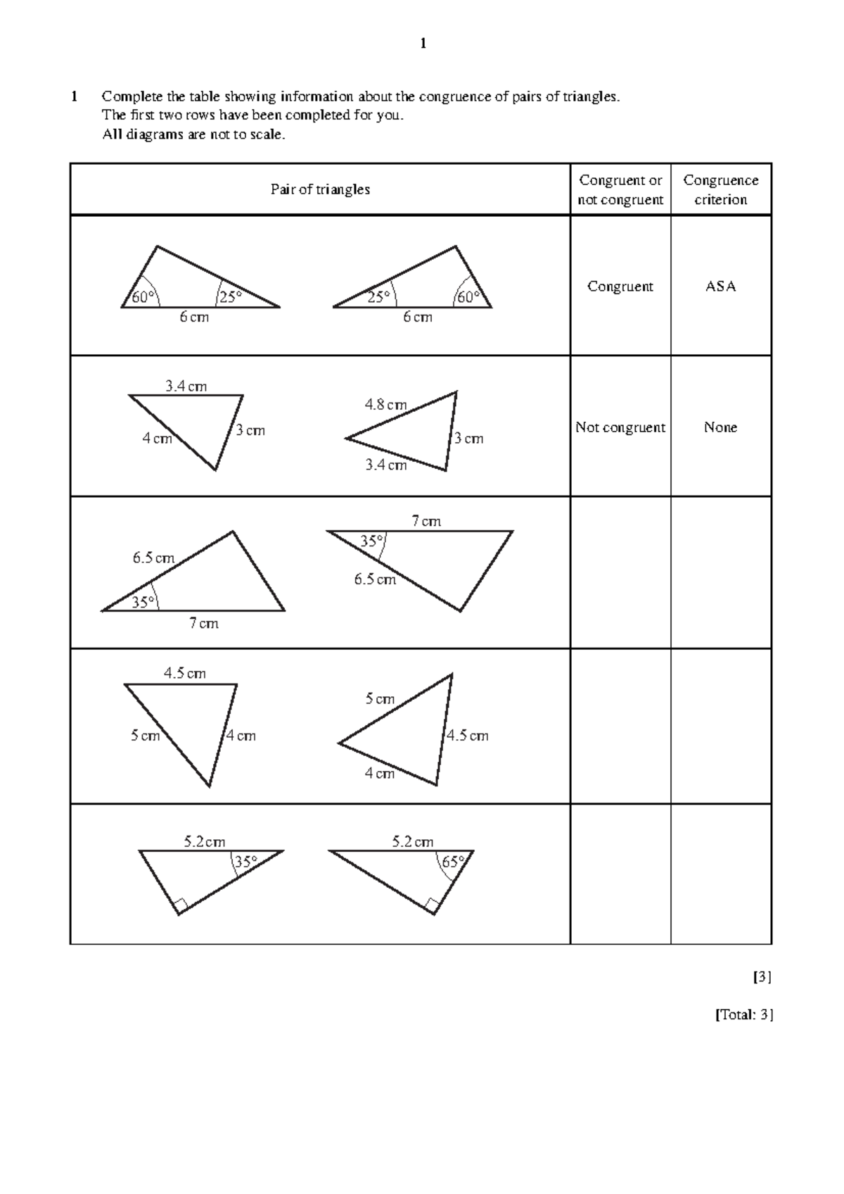 Math- Igcse - Complete the table showing information about the ...