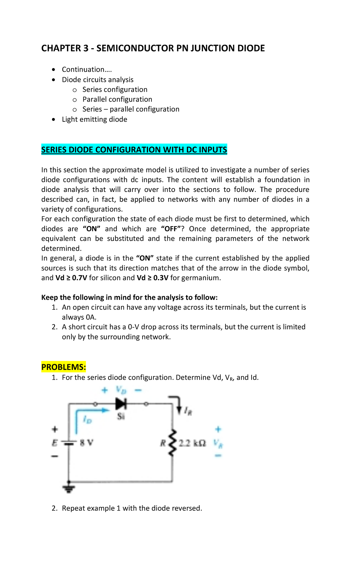 Chapter 3 PART 2 - mechanical eng - CHAPTER 3 - SEMICONDUCTOR PN ...