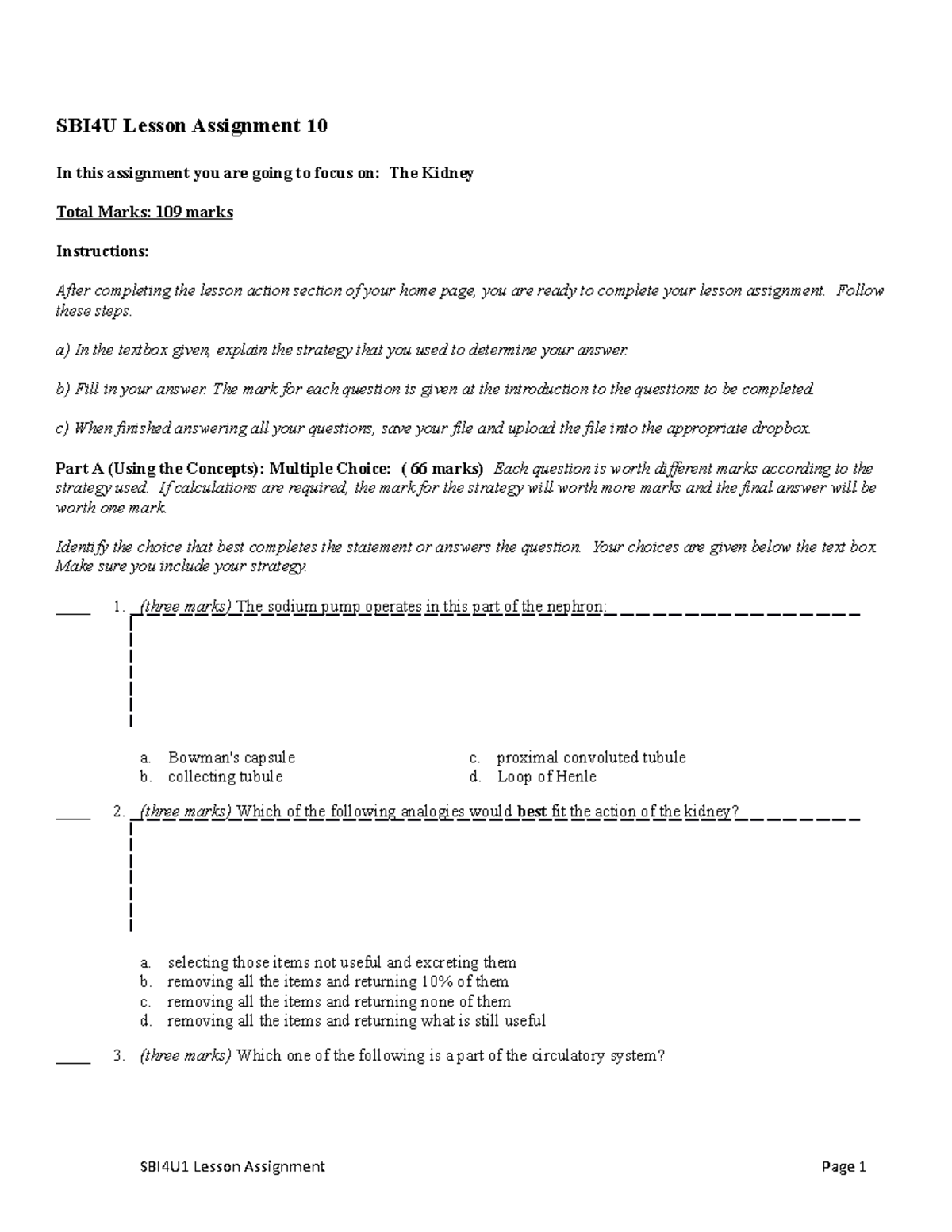 SBI4U Lesson Assignment 10 (docx) - SBI4U Lesson Assignment 10 In This ...