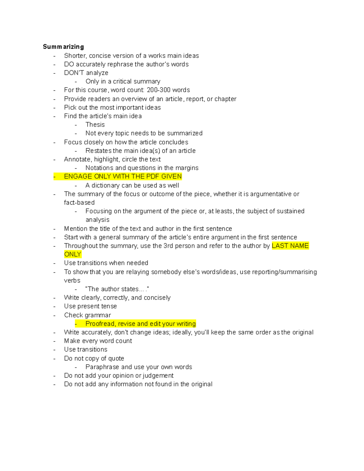 Summarizing - alex grammatikos - Summarizing - Shorter, concise version ...