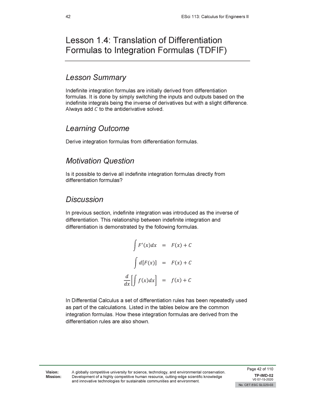 lesson-1-4-translation-of-differentiation-formulas-to-integration