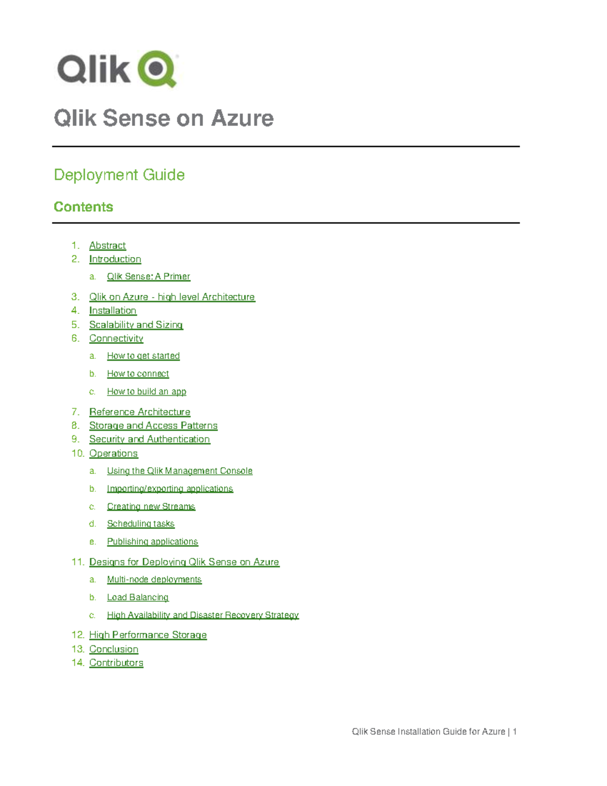 Qlik Sense on Azure - Deployment Guide final - Qlik Sense on Azure ...