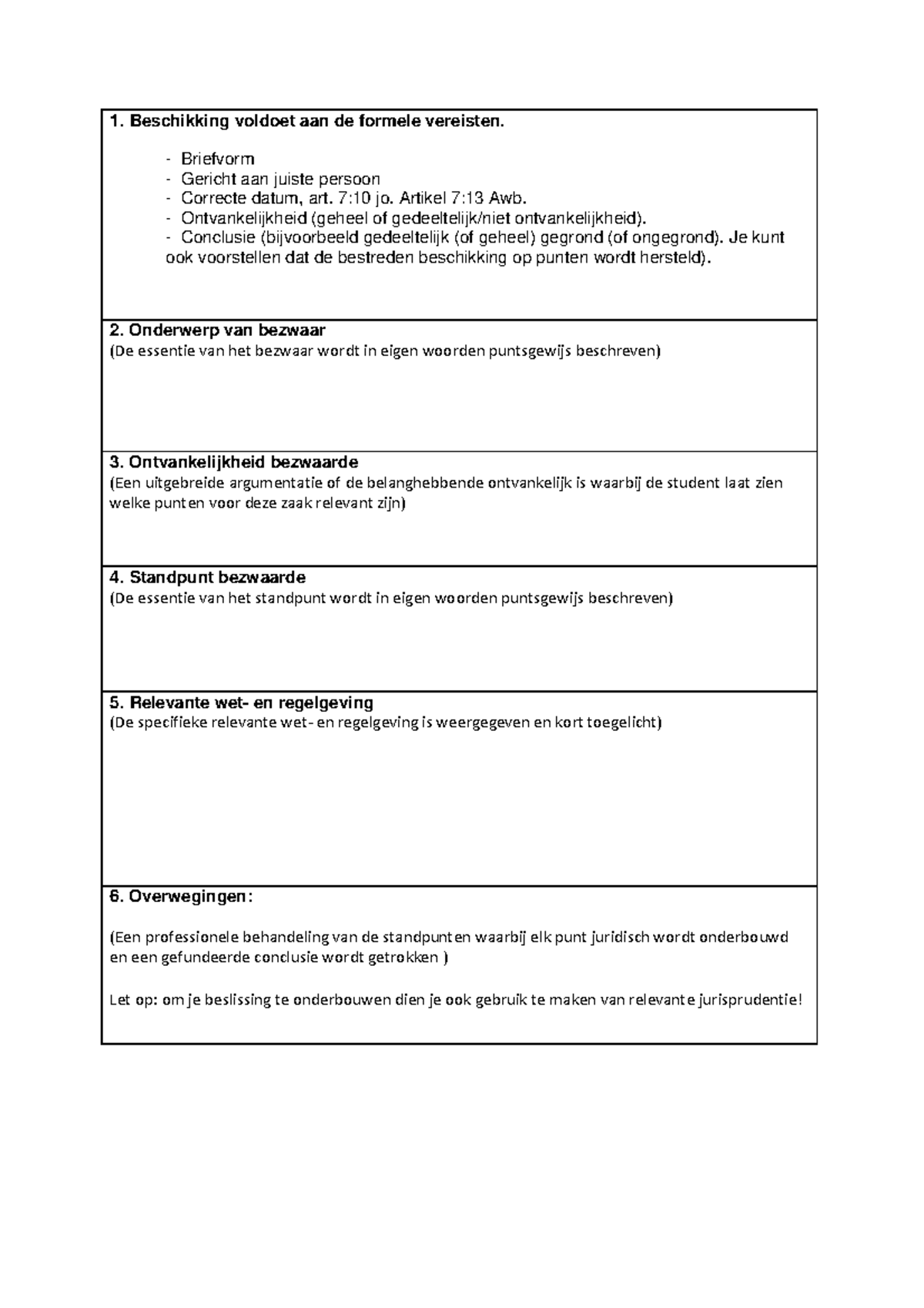 Format Beslissing Op Bezwaar - Beschikking Voldoet Aan De Formele ...