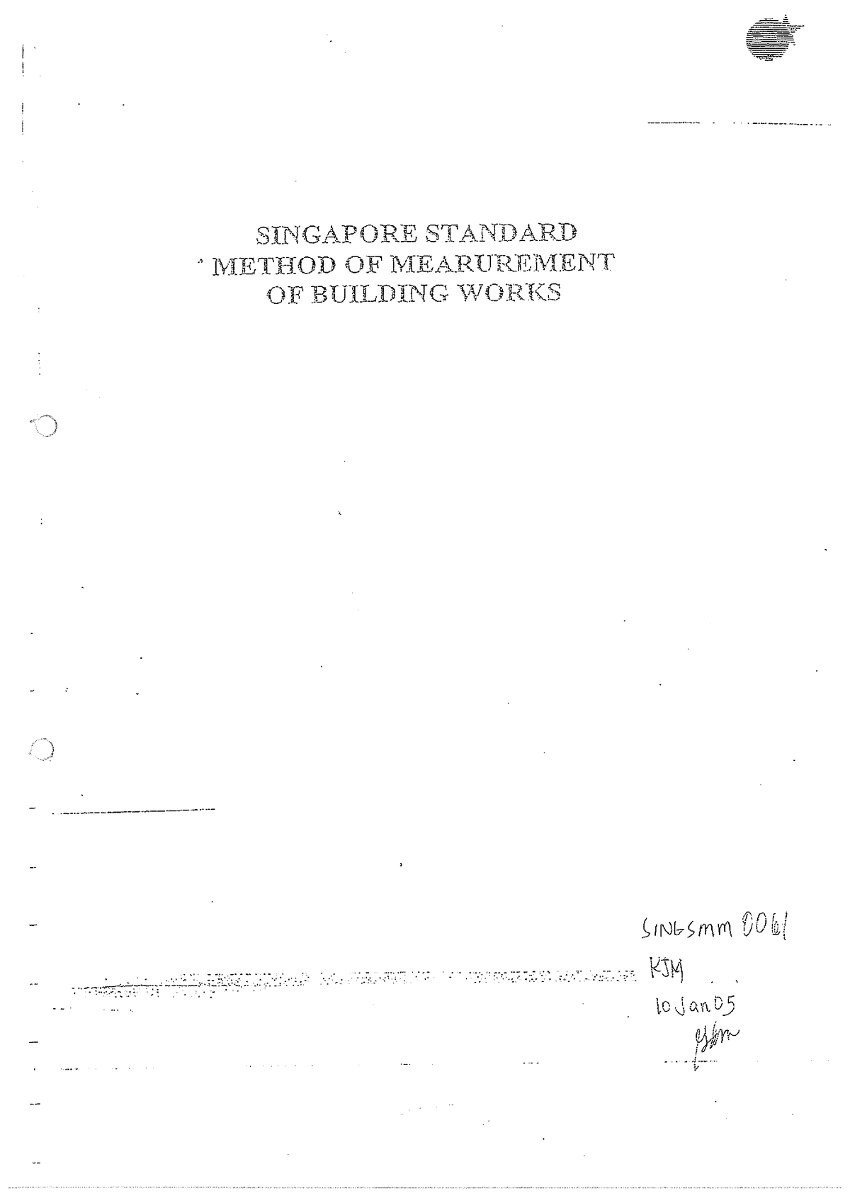 Smm Standard Method Of Measurement - BS Civil Engineering - Studocu