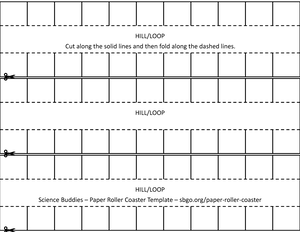 Paper roller coaster template kit 2022 07 11 Cut along the solid