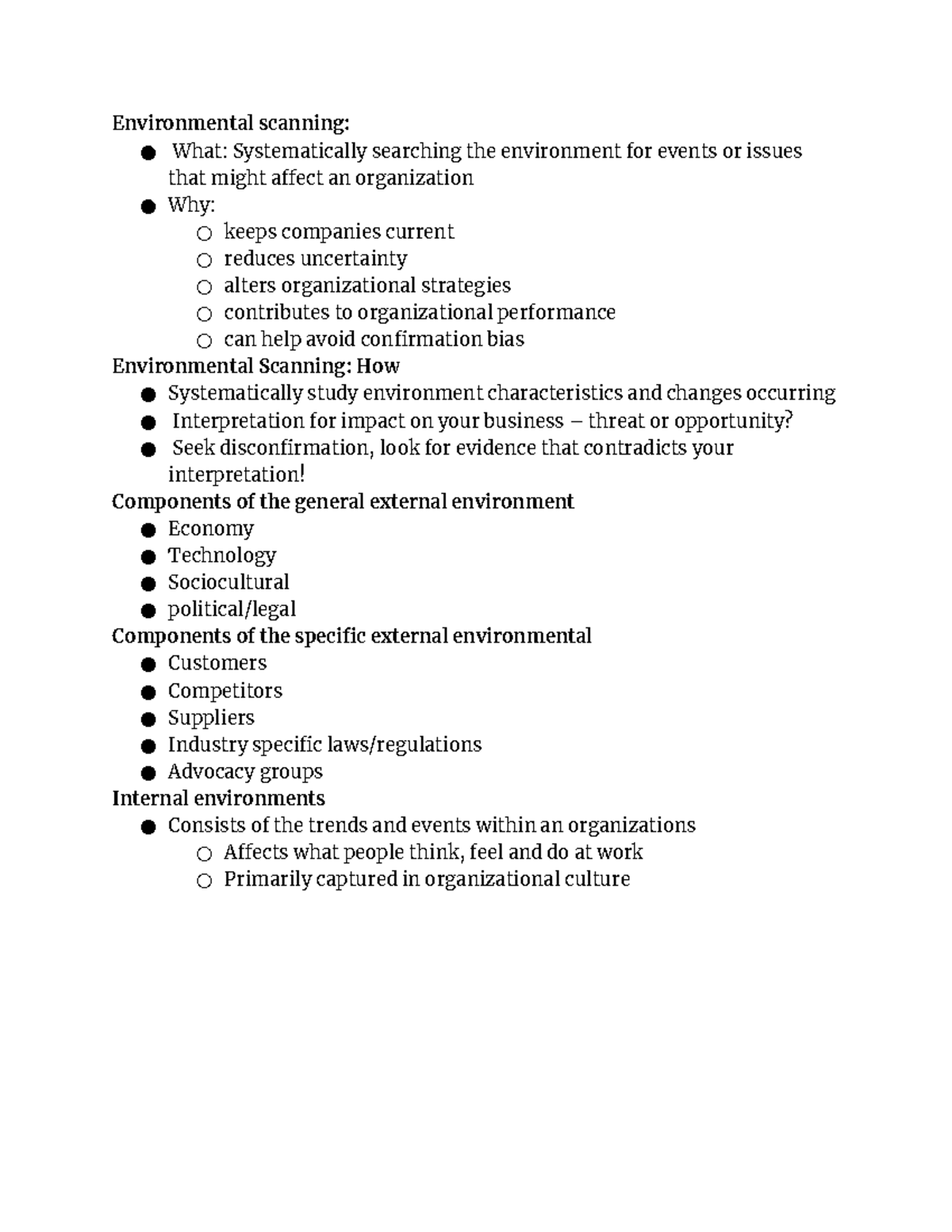 week 5 lecture 5 - Environmental scanning: What: Systematically ...