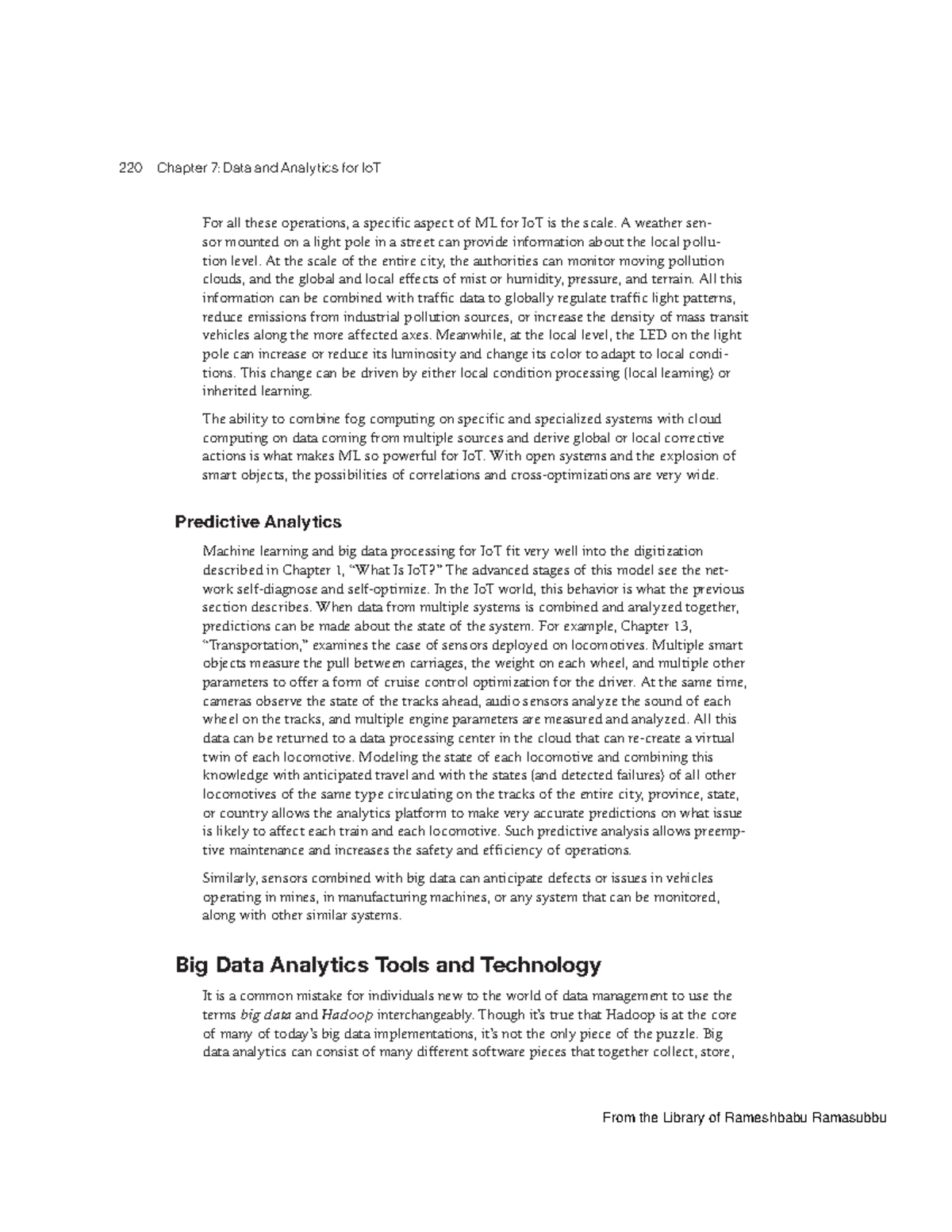 Io T Fundamentals[ 253-263] - 220 Chapter 7: Data and Analytics for IoT ...