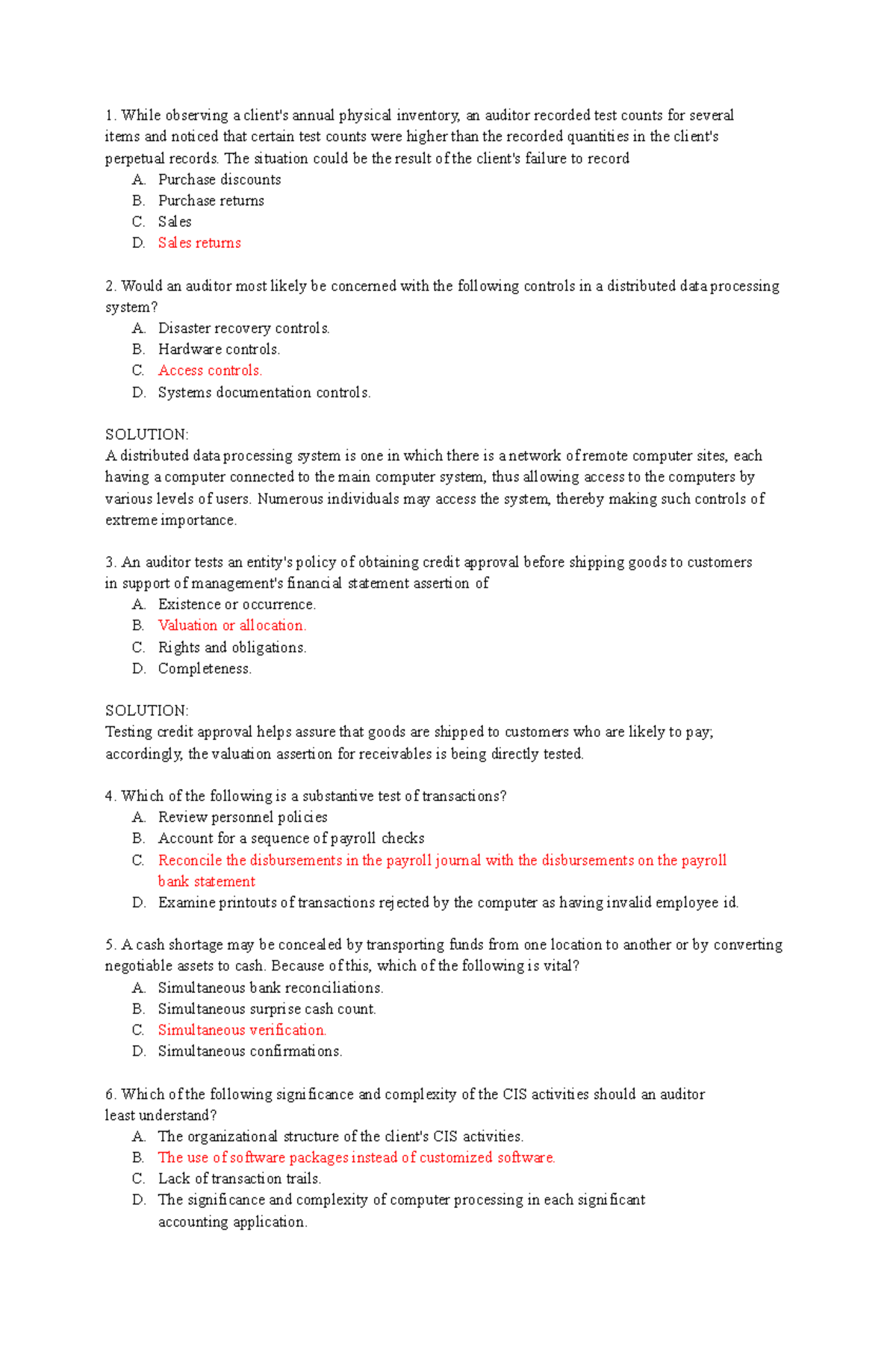 At all in all answer key - Efyh - While observing a client's annual ...