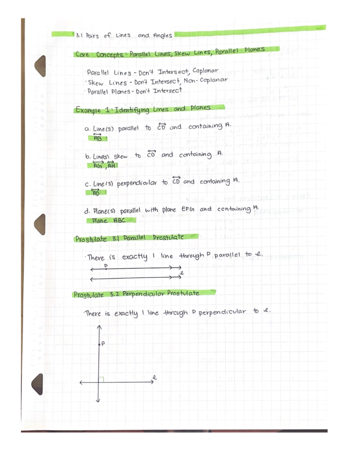 3.1 Pairs of Lines and Angles - Studocu