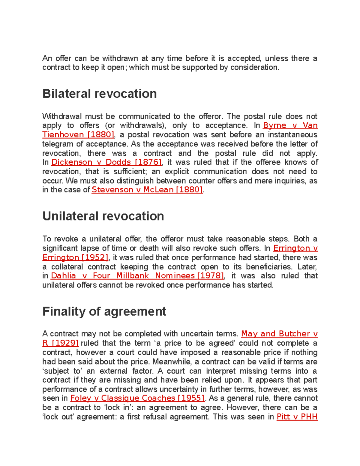 Can A Settlement Offer Be Withdrawn After Acceptance Withdrawal of offer revocation - An offer can be withdrawn at any time
