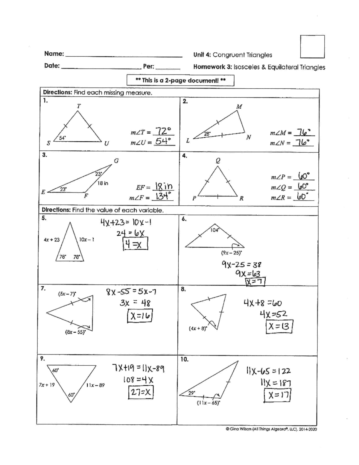 Isosceles Acute Triangle Act With Ac ct