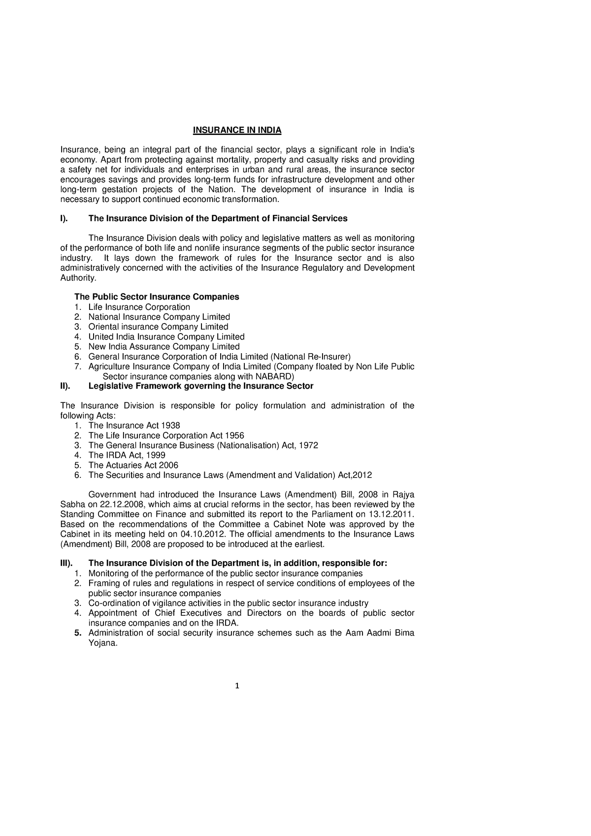 Insurance Note - Bachelors of Commerce - Calcutta University - Studocu