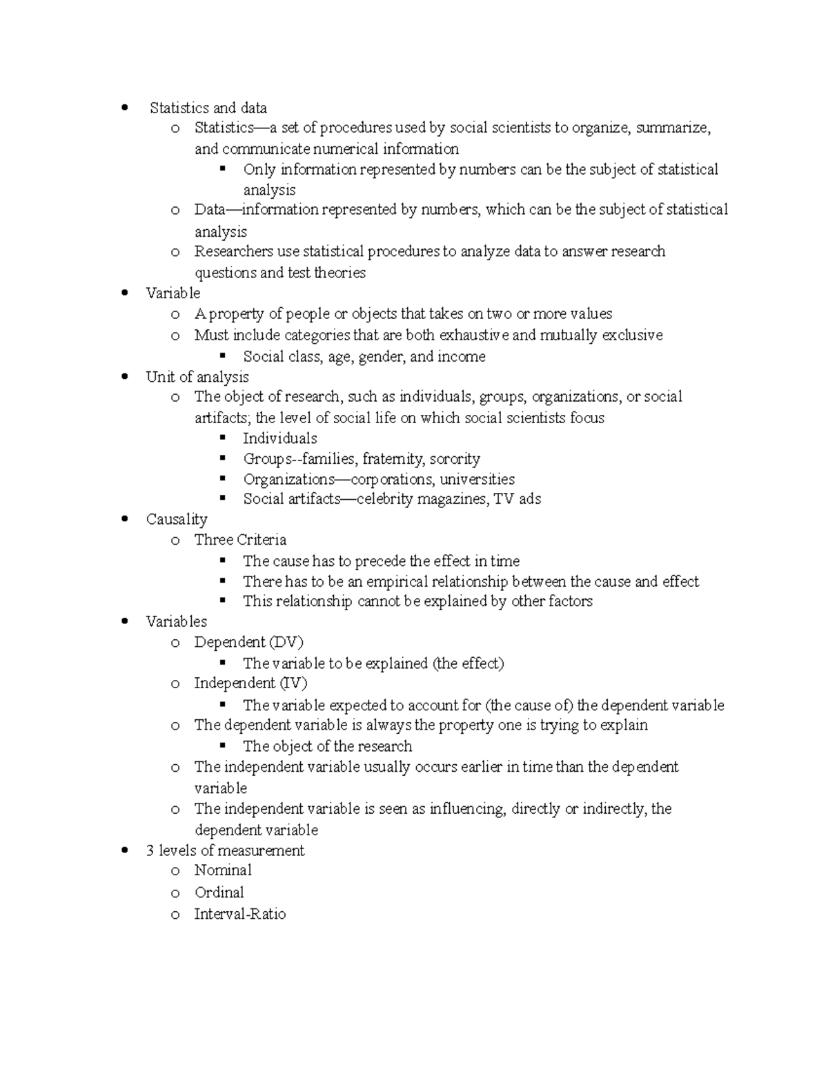 Stats Chap 1 - Nominal, Ordinal, and Interval-ratio - Statistics and ...