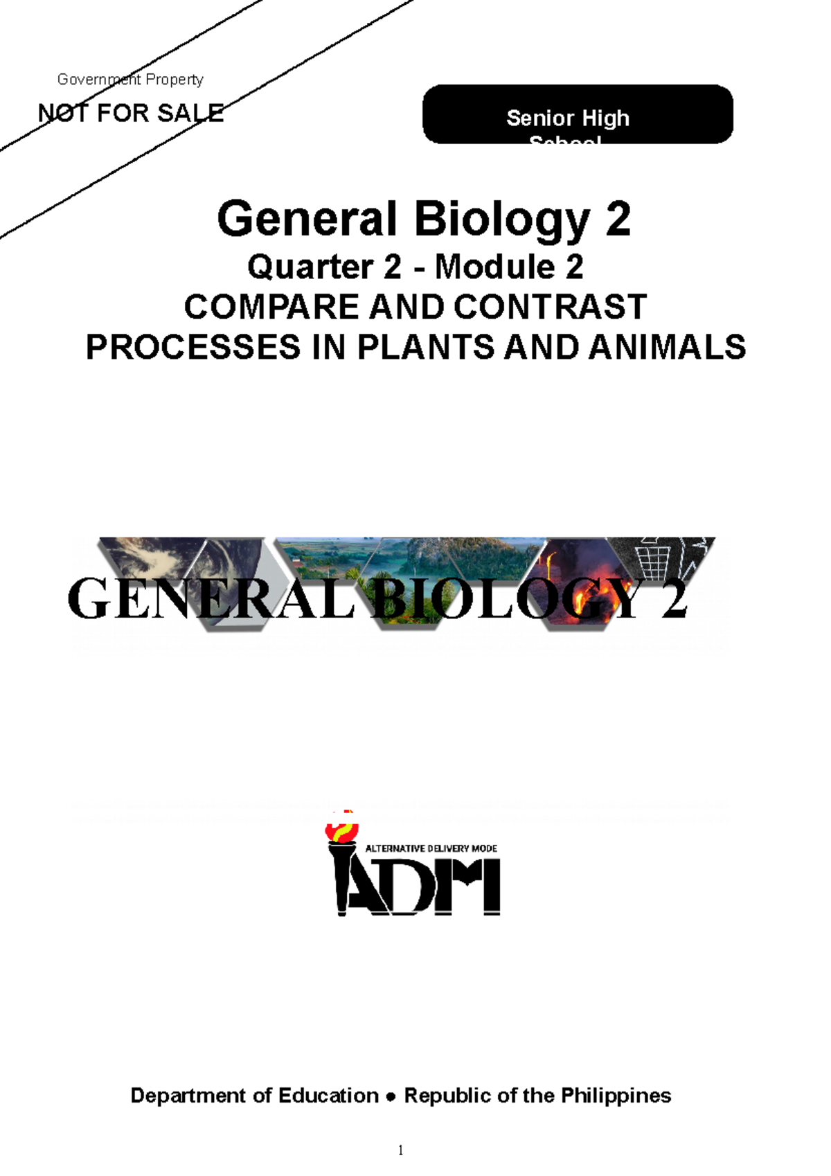 General Biology 2 Quarter 2 Module 2 Week 1 To 4 - NOT General Biology ...