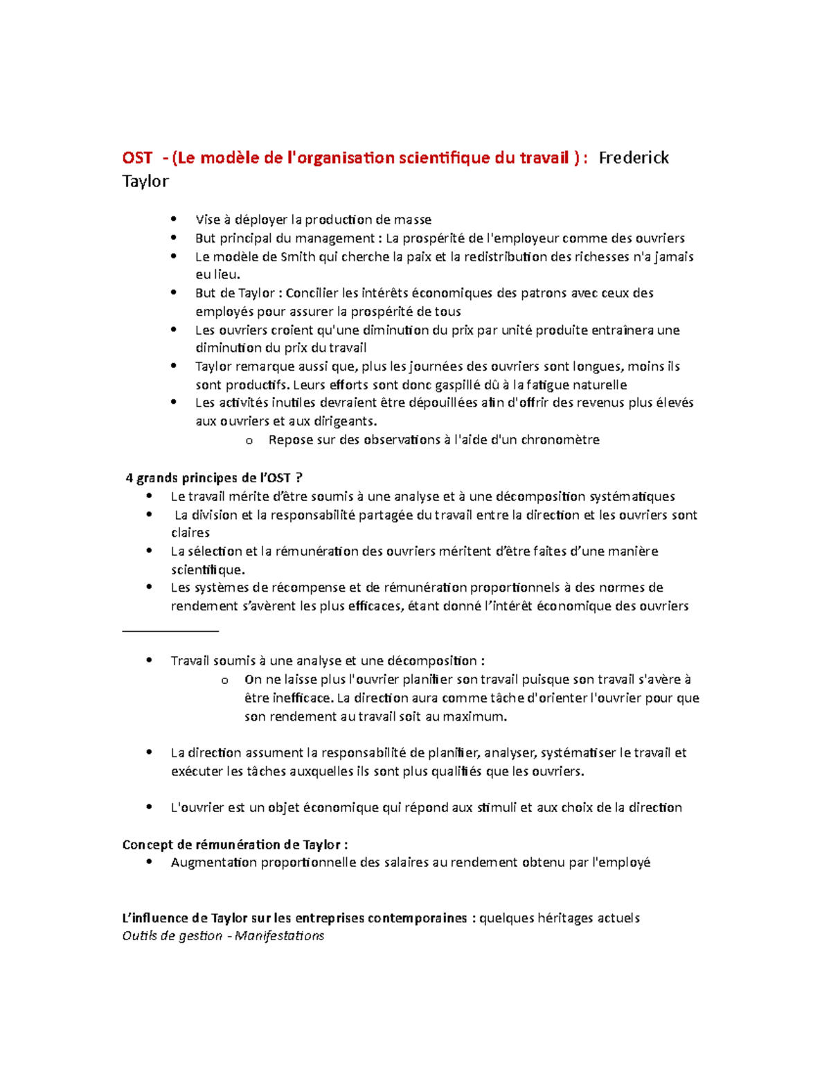 OST- Le modèle de l'organisation scientifique du travail - But de ...