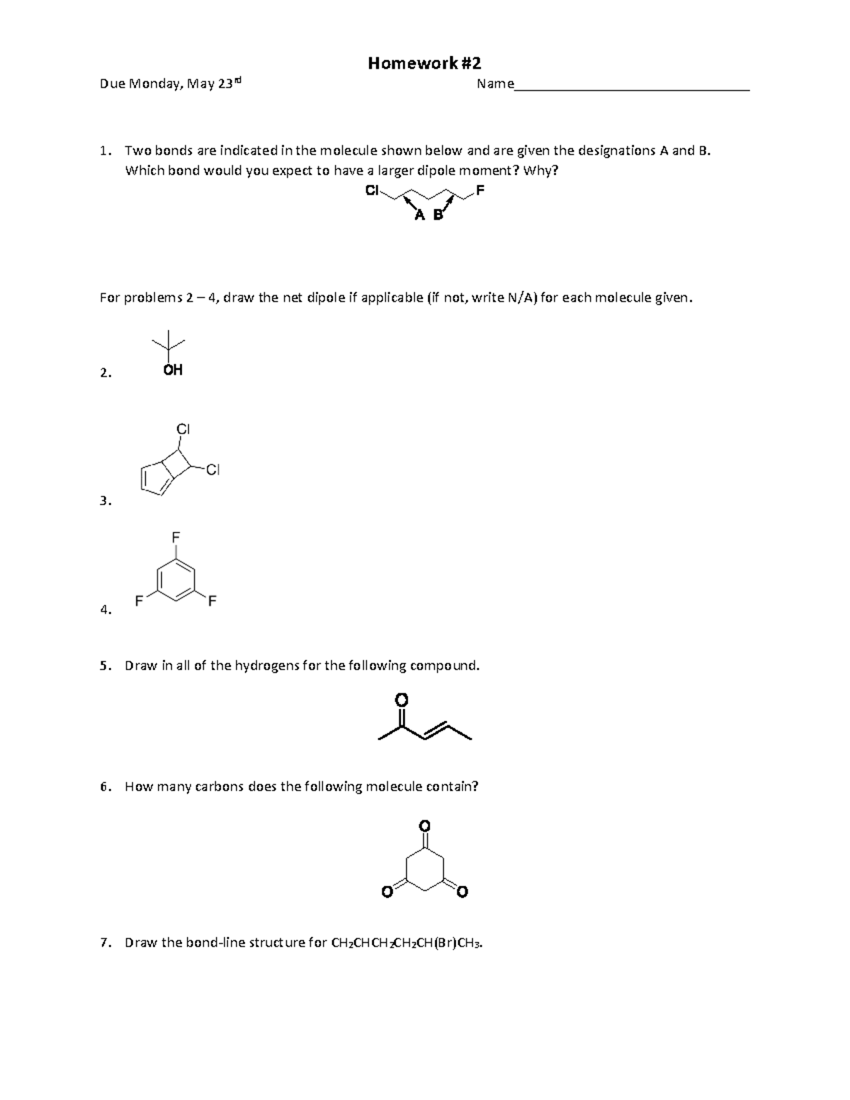 do my organic chemistry homework