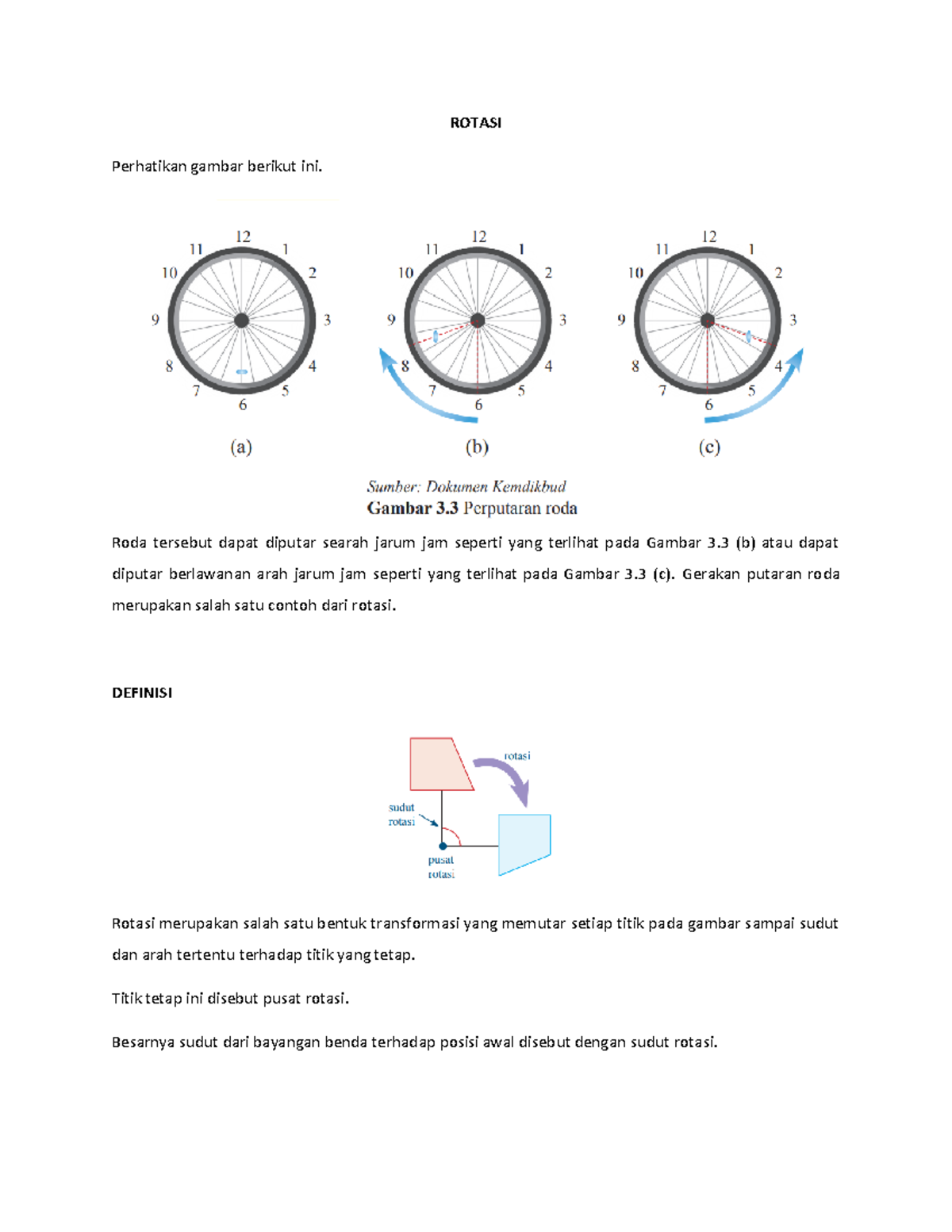 Rotasi - Rotation is a form of transformation that rotates each point ...