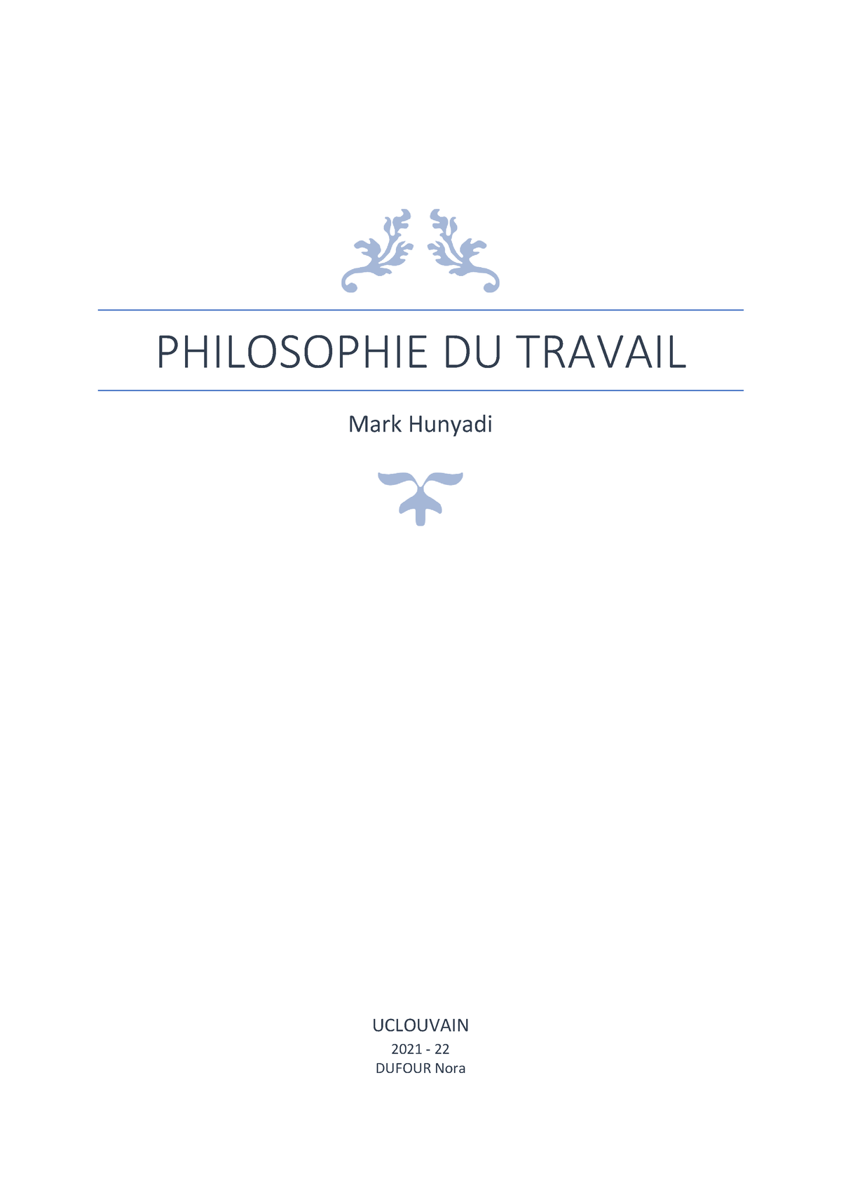 dissertation travail philosophie