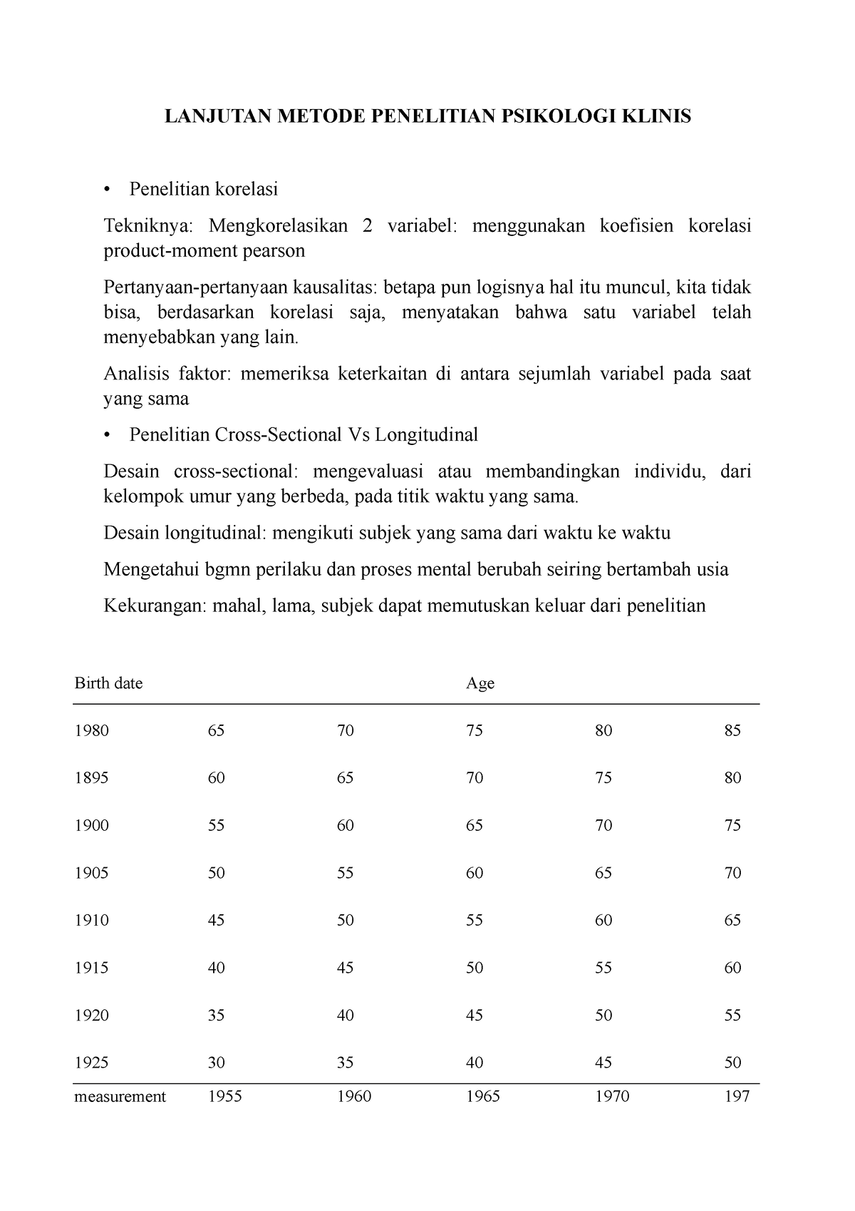 Lanjutan Metode Penelitian Psikologi Klinis - LANJUTAN METODE ...