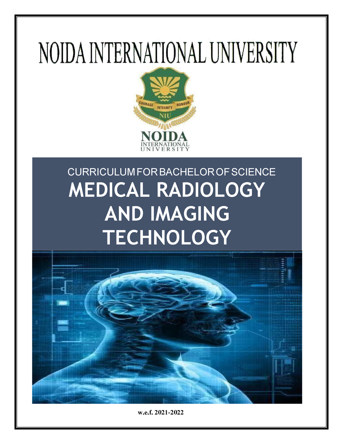 B.Sc. (Radiology Imaging Technology) - CURRICULUM FOR BACHELOR OF ...