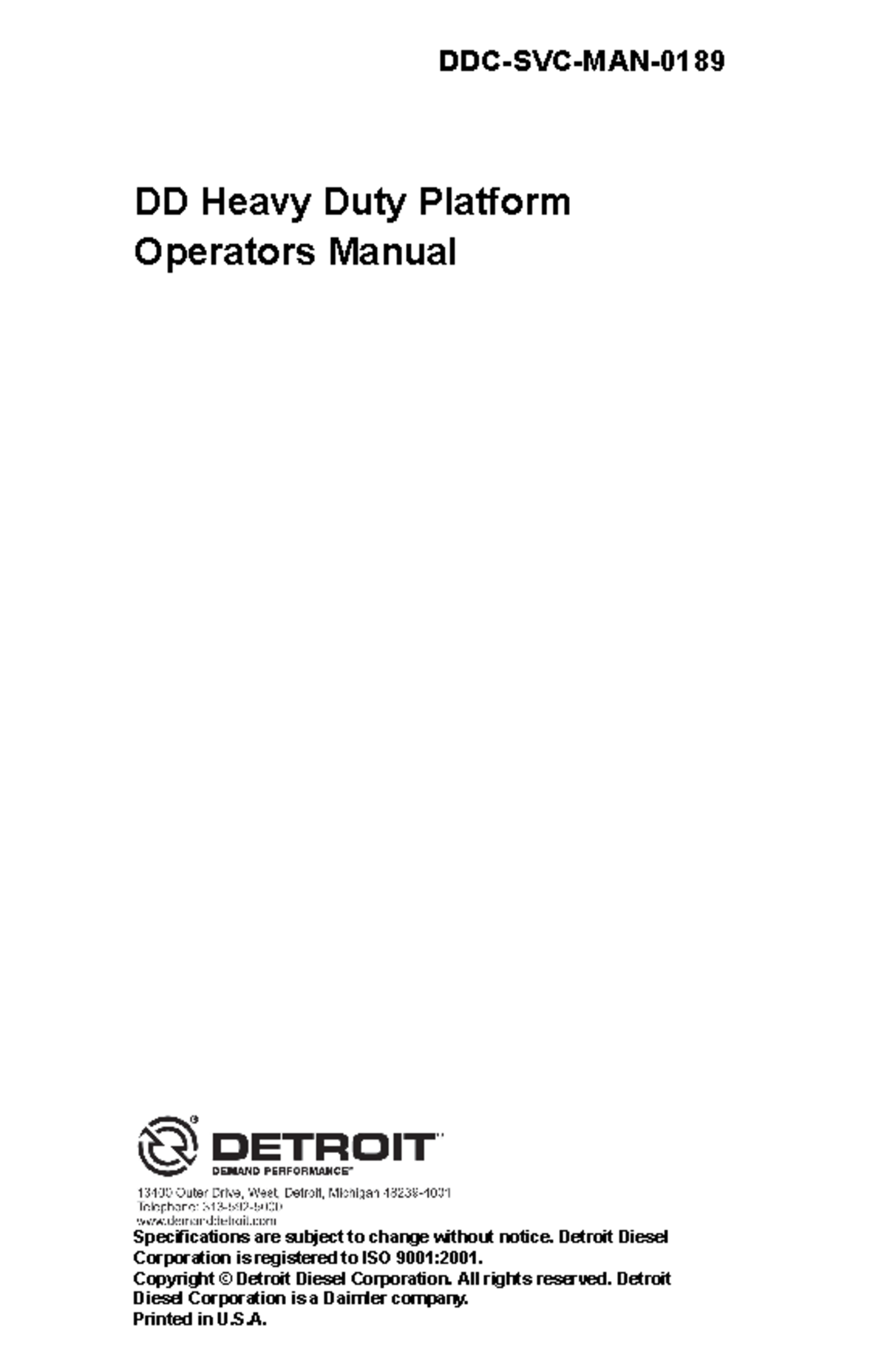 DDC-SVC-MAN-0189 2022 - DDC-SVC-MAN- DD Heavy Duty Platform Operators ...