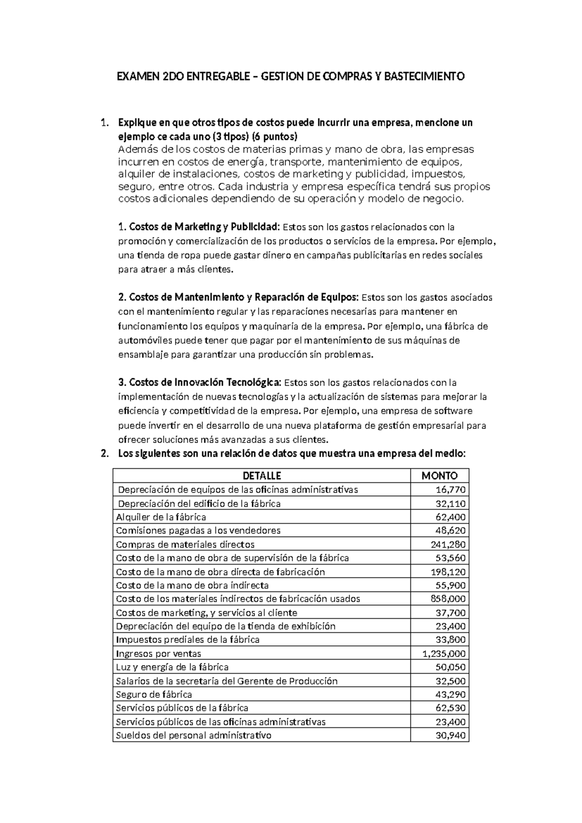 Examen 2DO Entregable – Gestion DE Compras Y Bastecimiento - EXAMEN 2DO ...