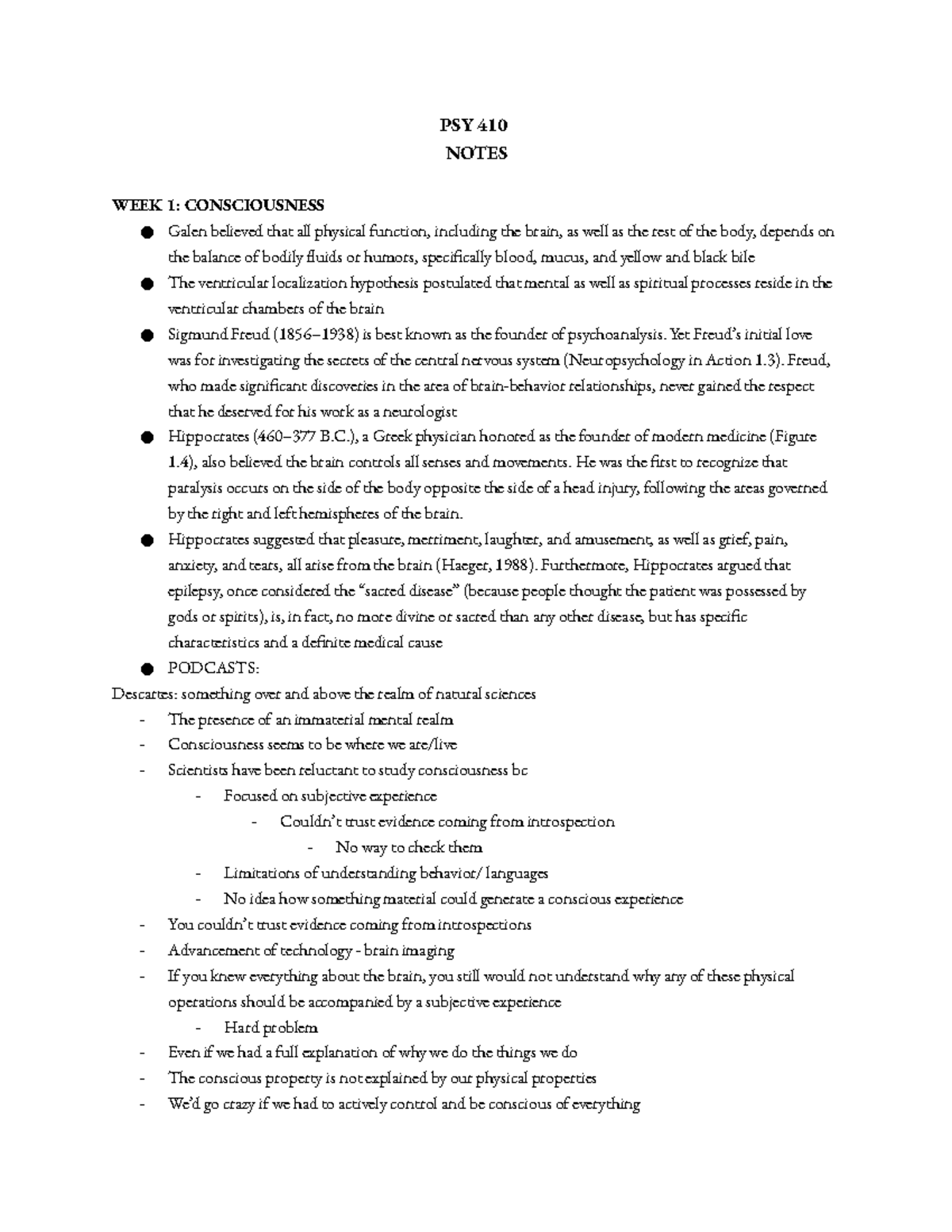 PSY 410 - Lecture notes All Lectures - PSY 410 NOTES WEEK 1 ...
