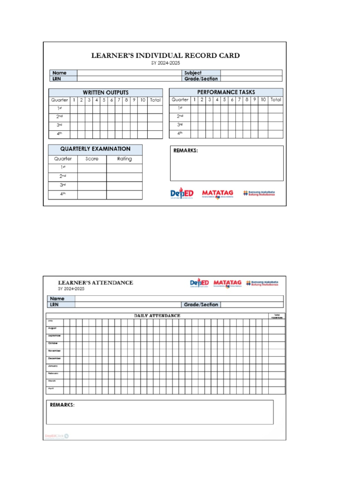 21stcenturyrecordcard - LEARNER'S INDIVIDUAL RECORD CARD SY 2024-2025 ...