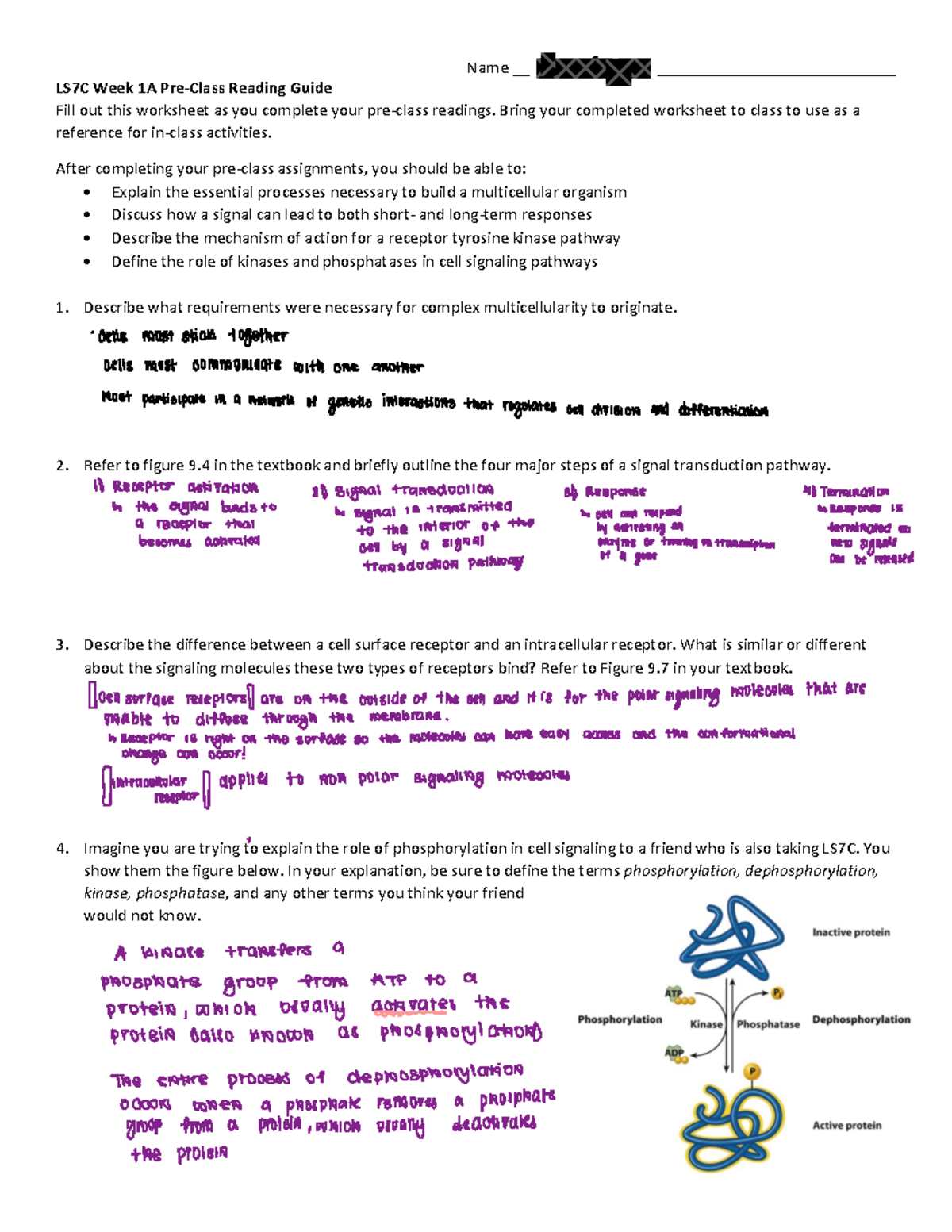 LS 7C Week 1a reading guide - Name __ ____________________________ LS7C ...