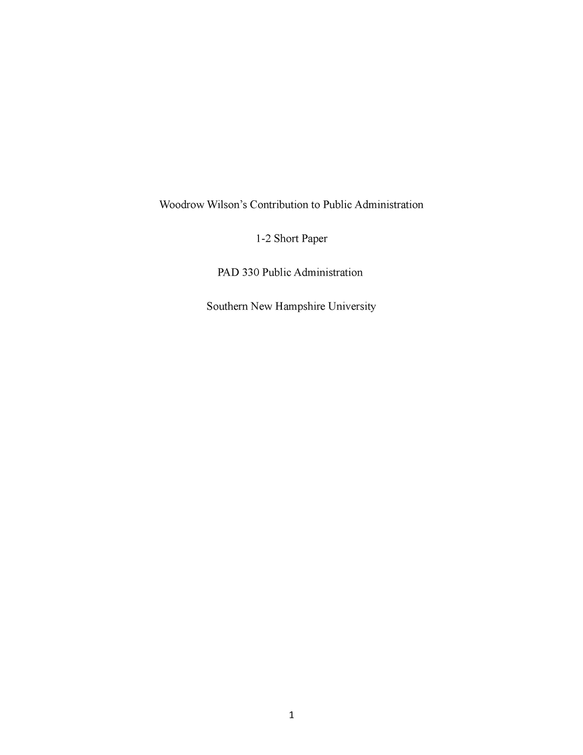 woodrow wilson essay on public administration summary pdf