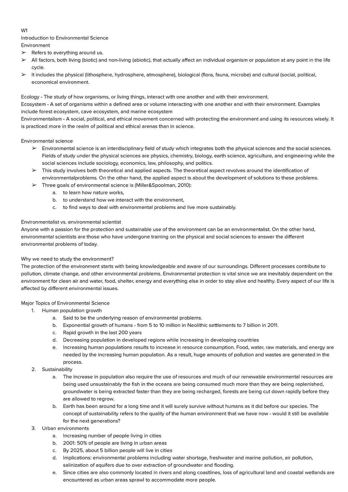 ES Module - Lecture notes for GE6200 Environmental Science - W ...