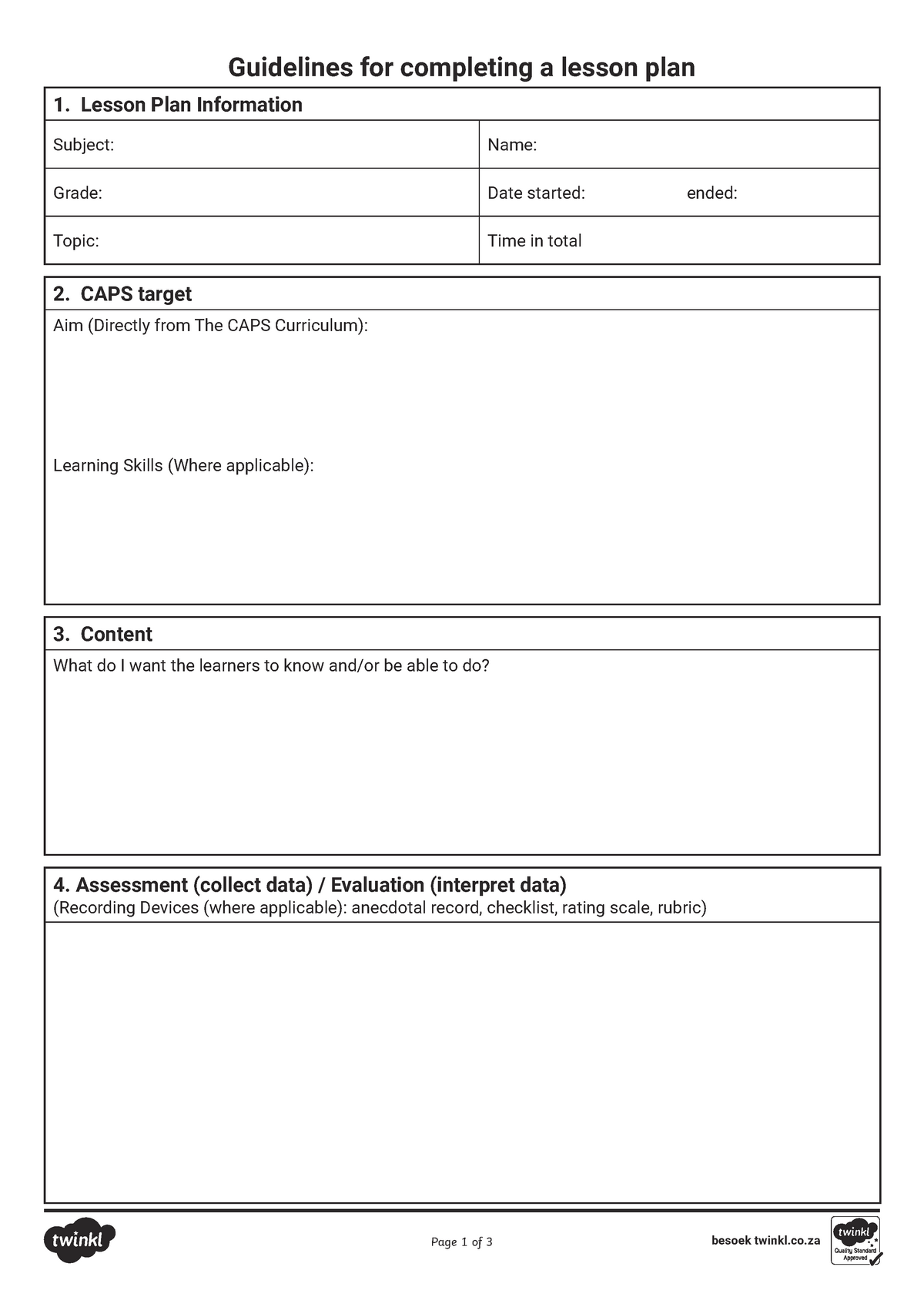 Za hl 24 caps lesson planning template Ver 3 Guidelines For 