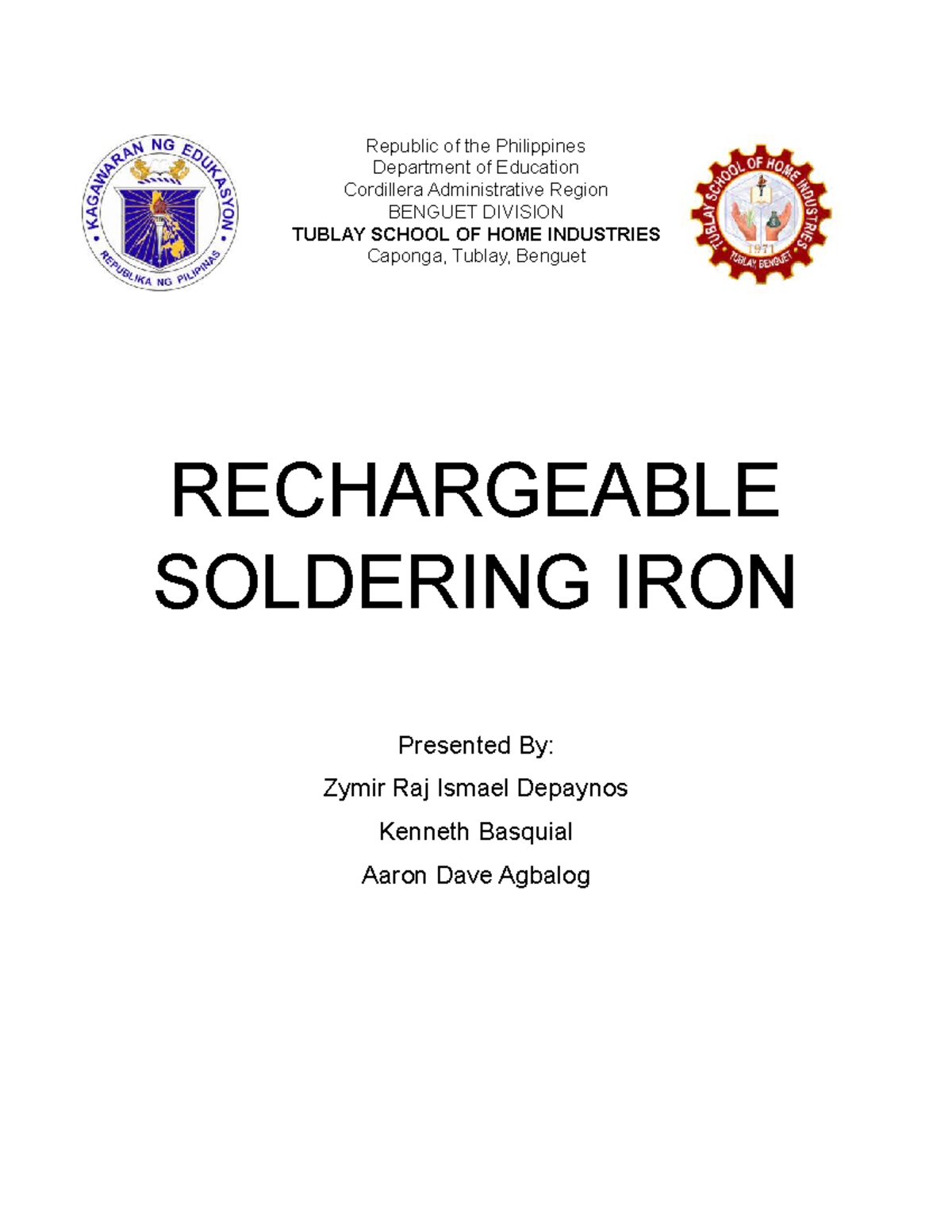 Rechargeable Soldering Iron - This is our project back when we are ...